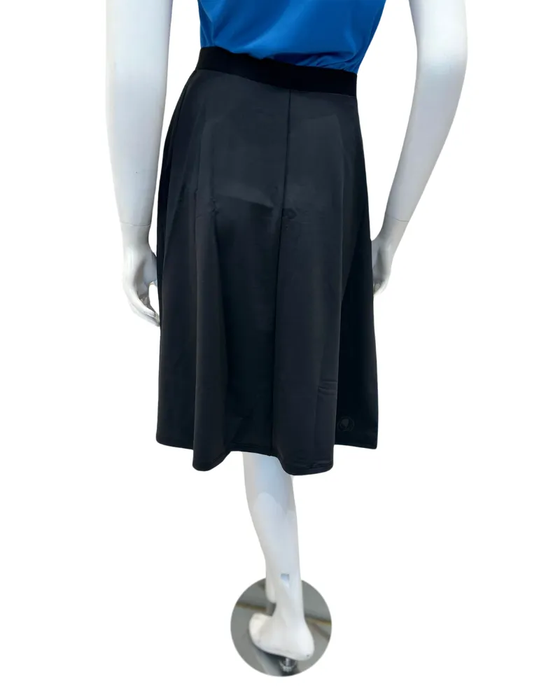 24FL402T-BK Black Flairy Swim Skirt Tall Length