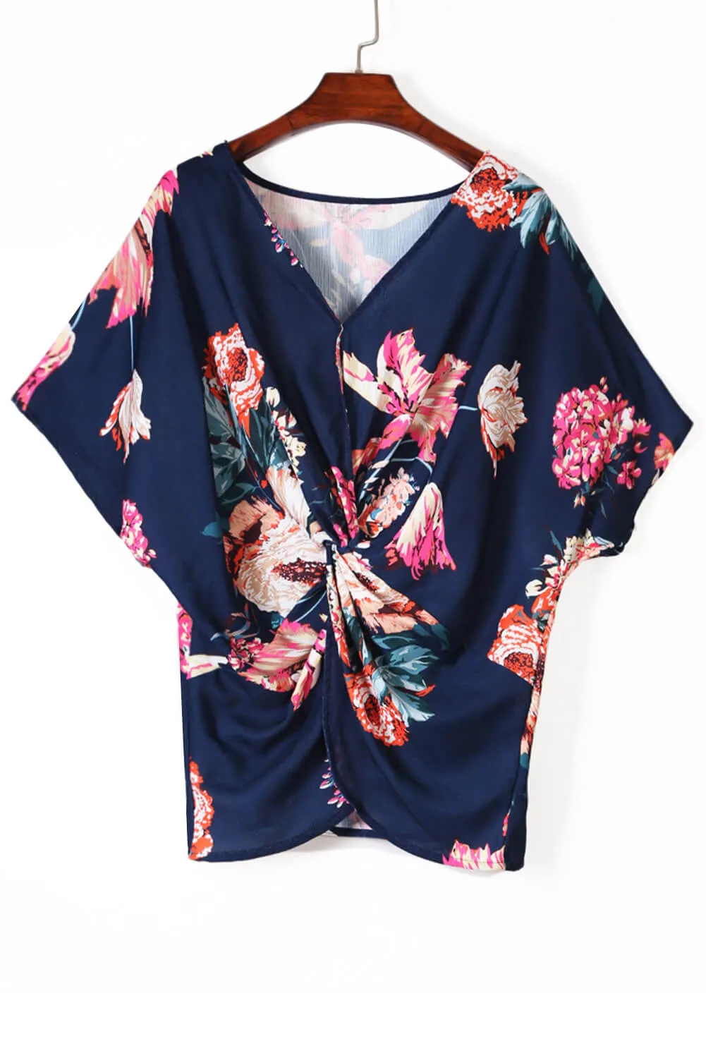 Amaryllis Floral Twist Top