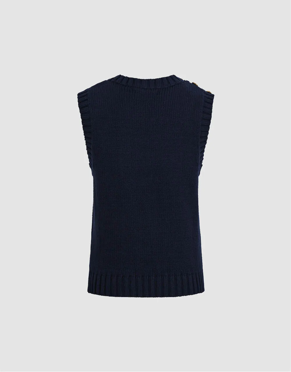 Anchor Crew Neck Knitted Vest
