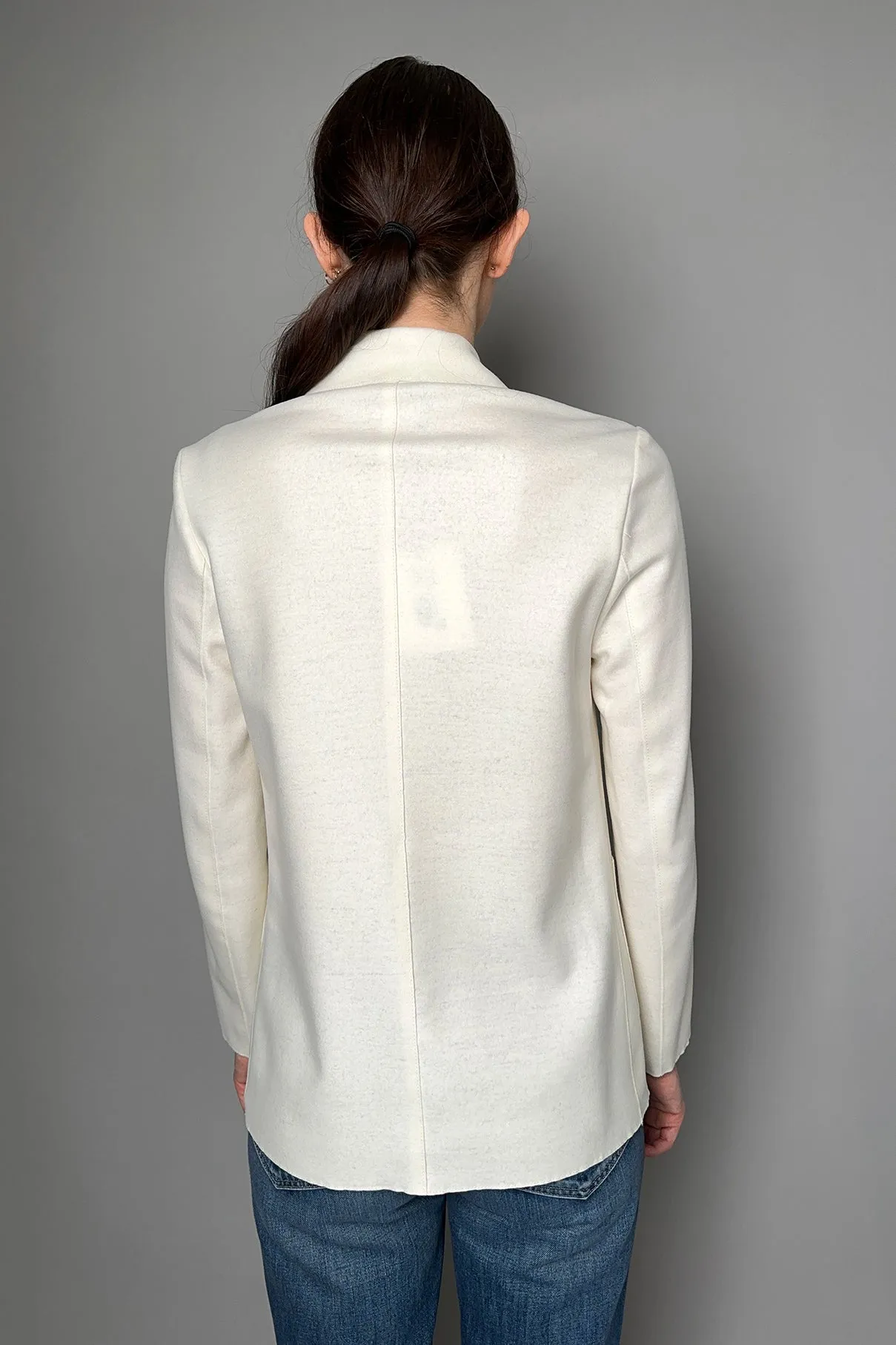 Antonelli Edwin Felt Wool Blazer in Off-White