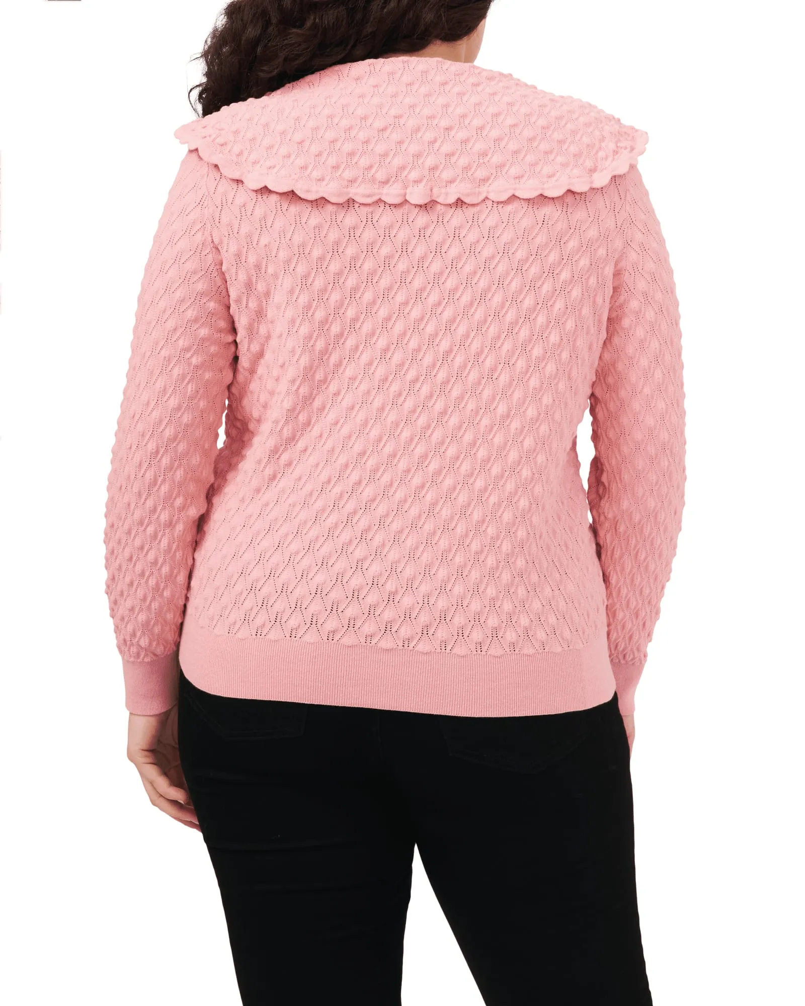 Audriana Collared Bow Top Sweater | ROSETTE