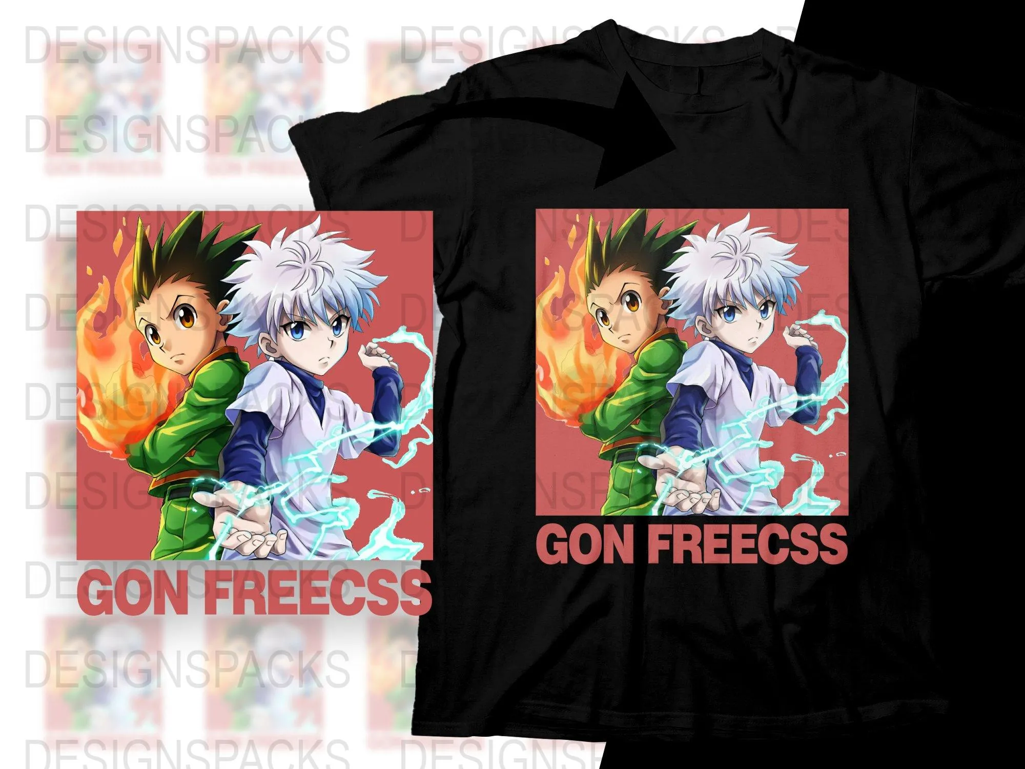 Awesome Gon Freecss Anime Graphic Png Digital Download