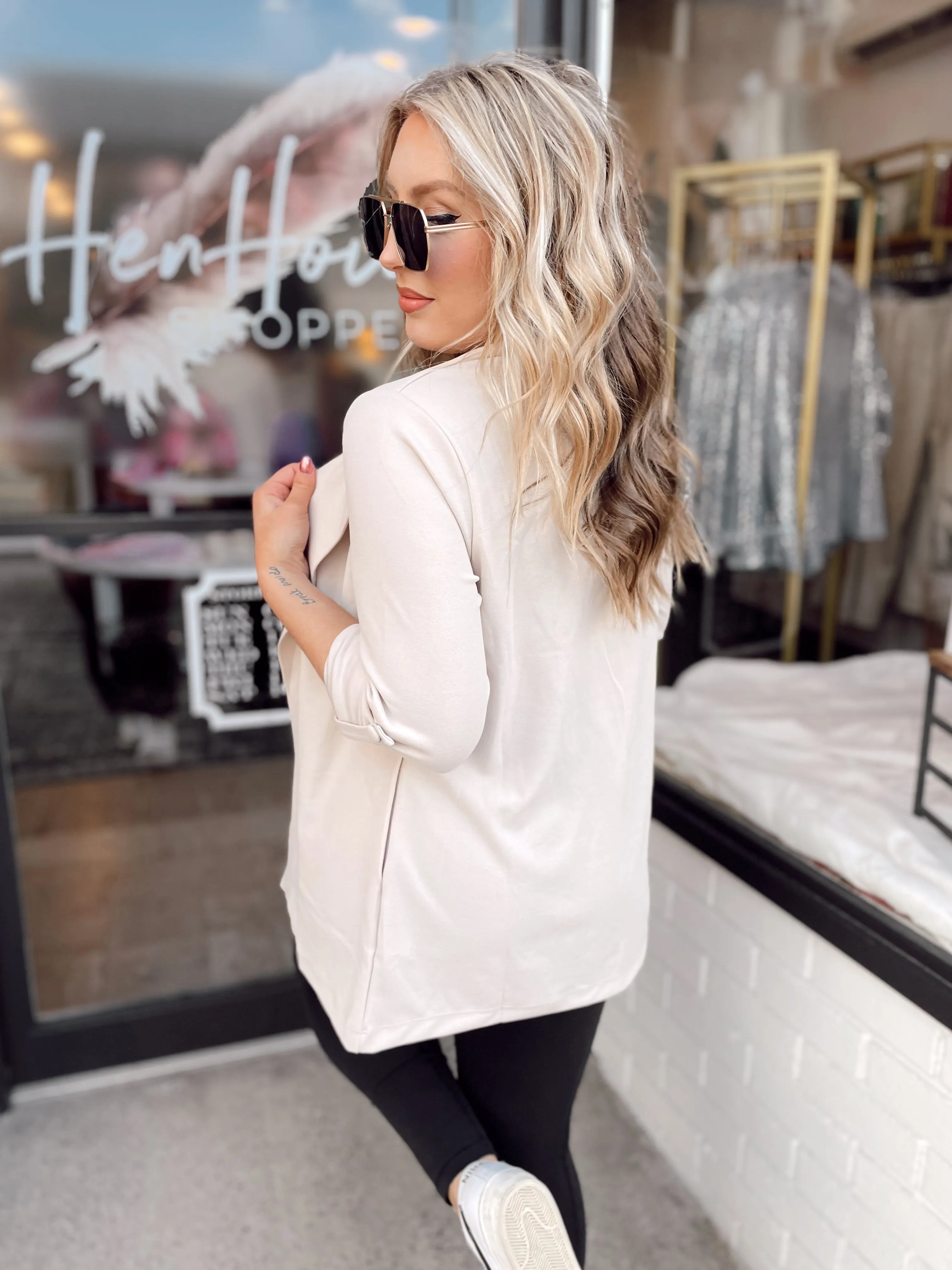 Back to Basics Blazer in Taupe