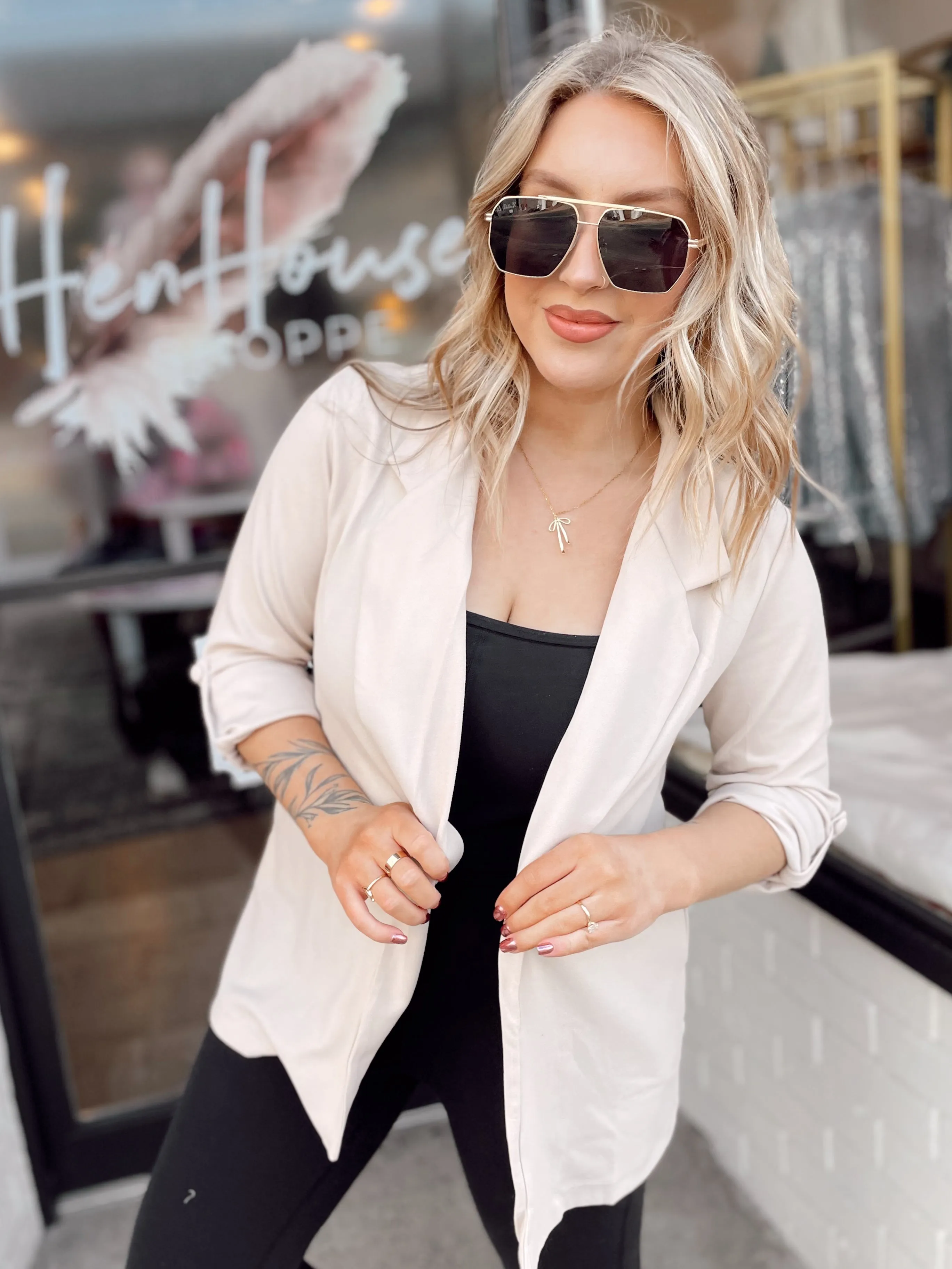 Back to Basics Blazer in Taupe