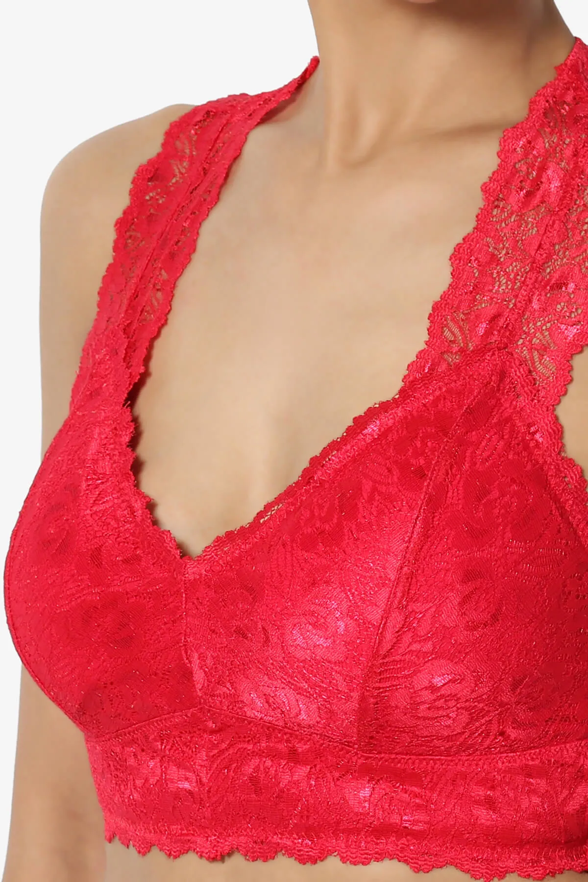Baja Padded Lace Crop Tank Top