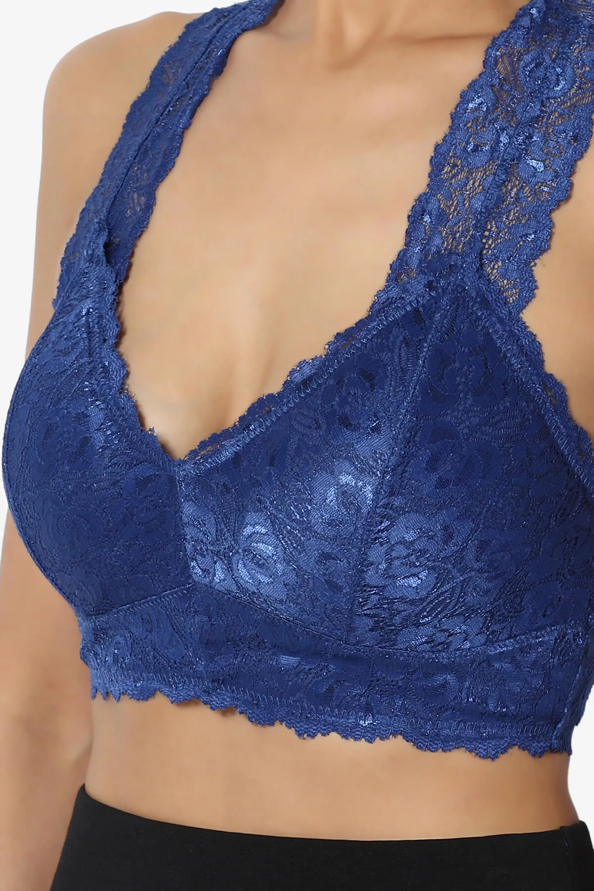 Baja Padded Lace Crop Tank Top