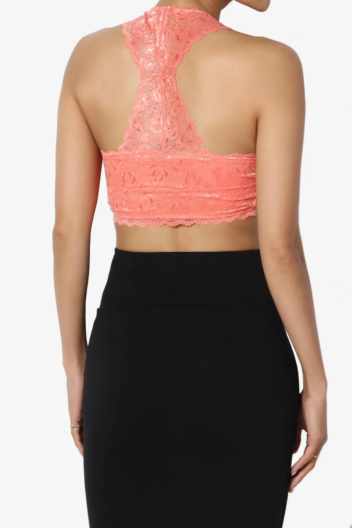 Baja Padded Lace Crop Tank Top