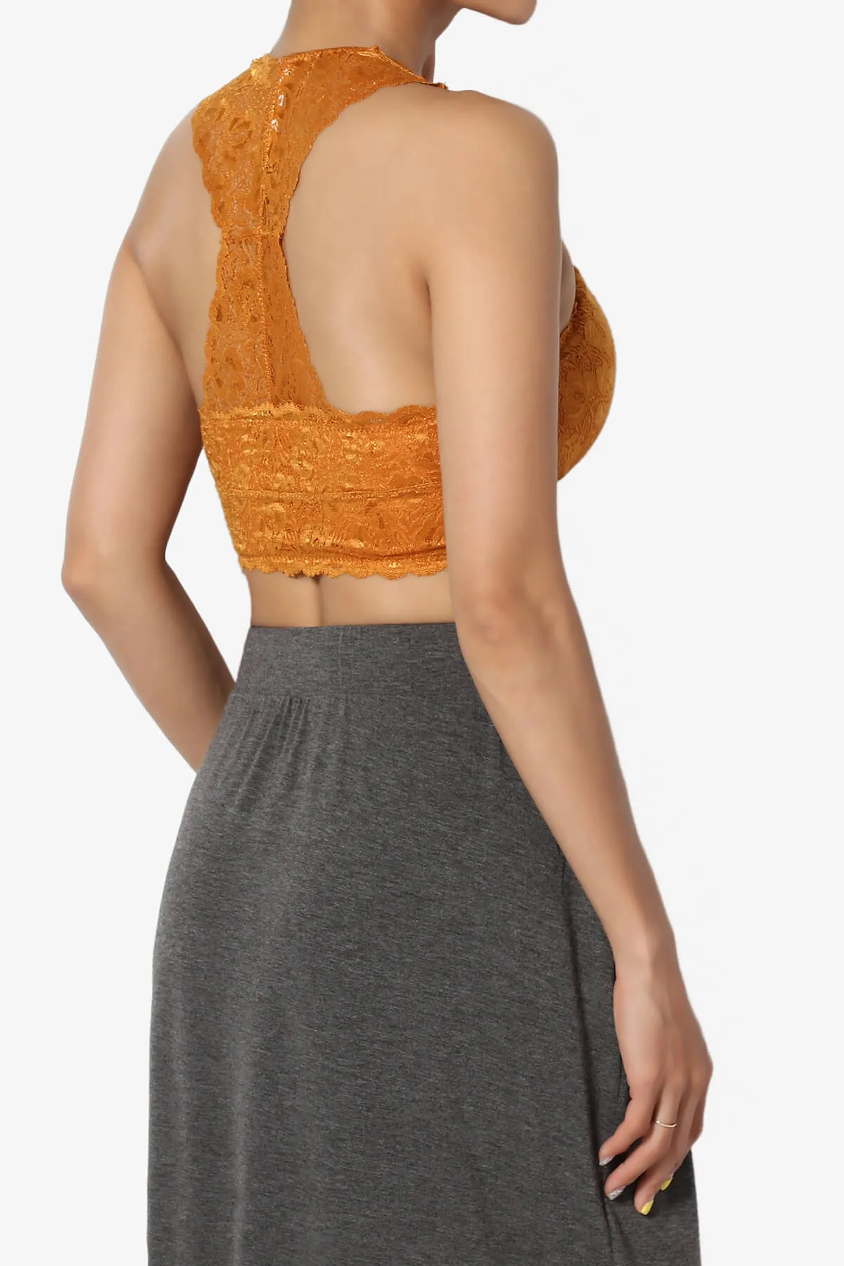 Baja Padded Lace Crop Tank Top
