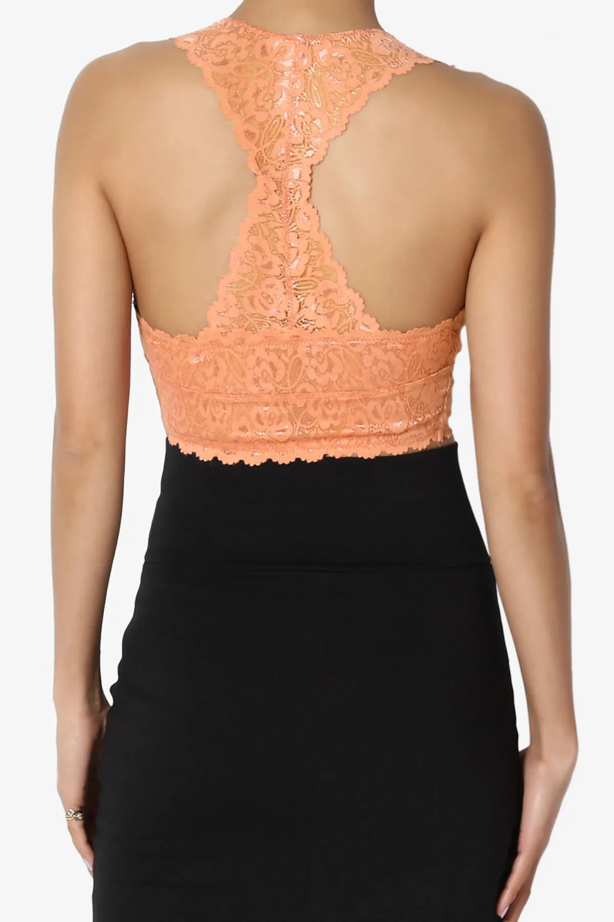 Baja Padded Lace Crop Tank Top