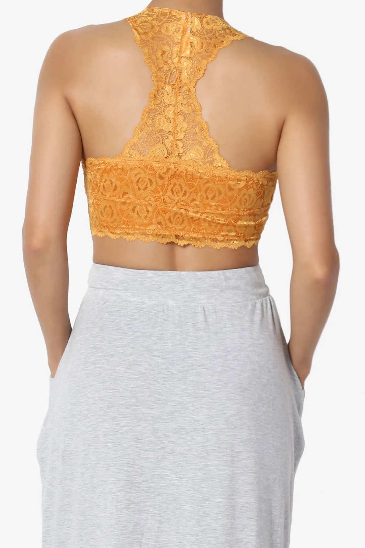 Baja Padded Lace Crop Tank Top