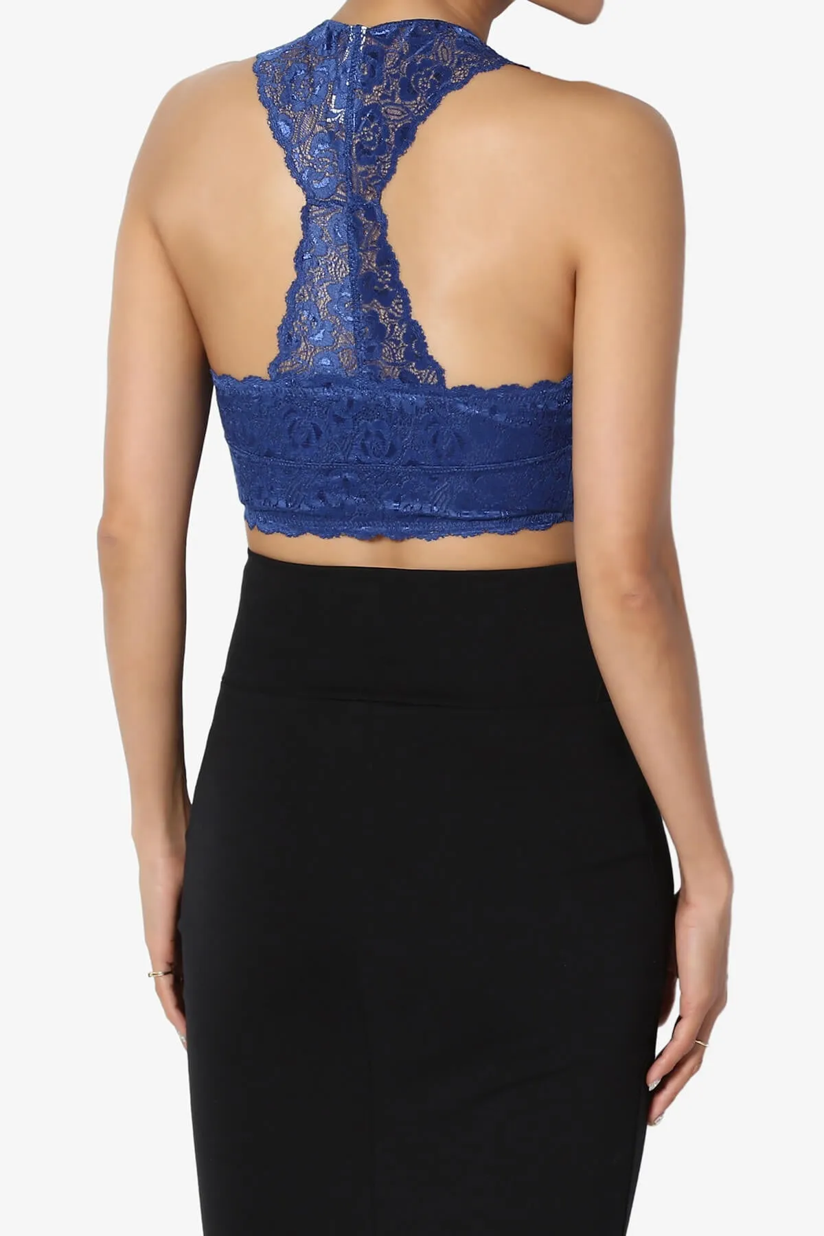 Baja Padded Lace Crop Tank Top