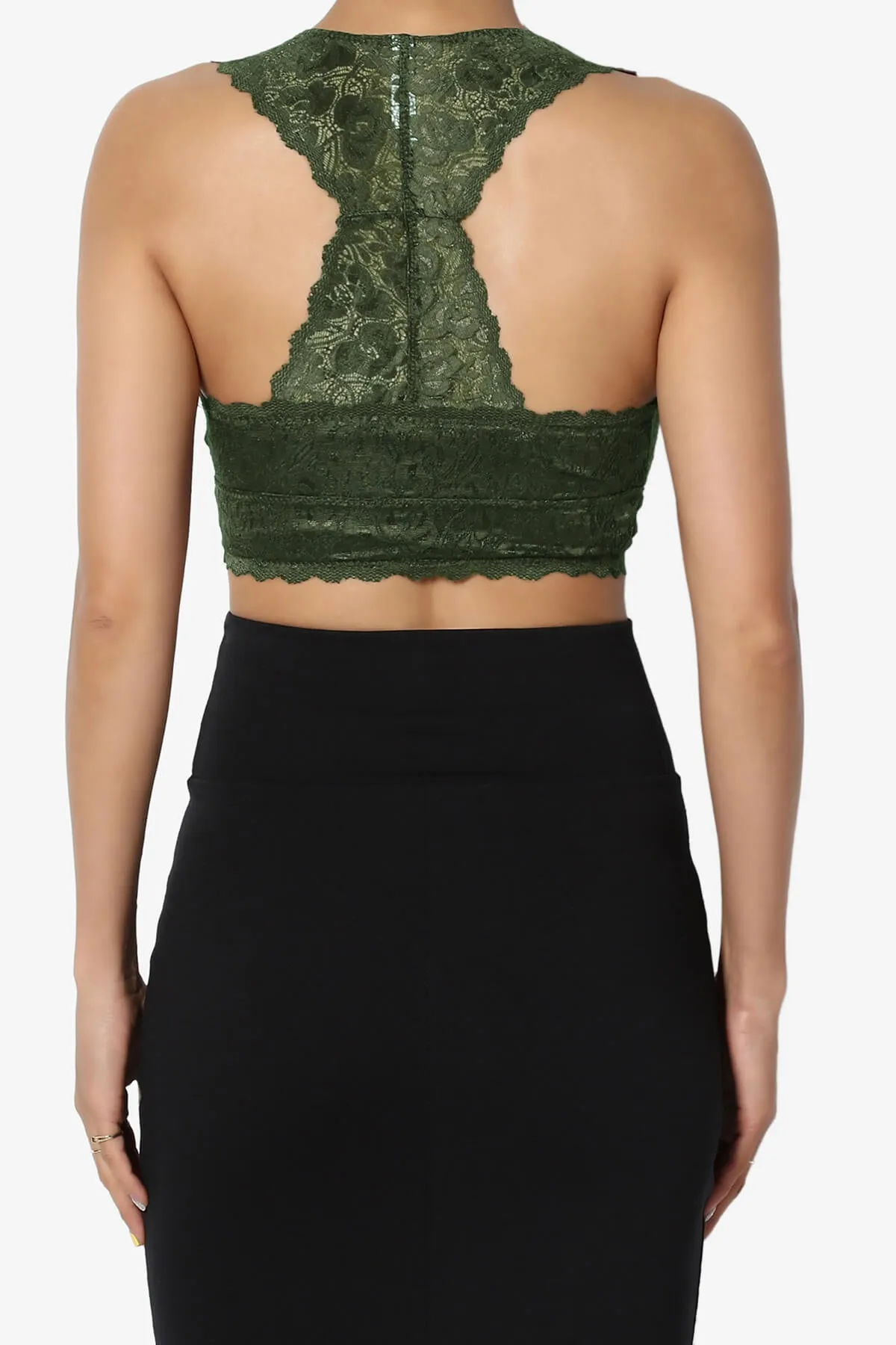 Baja Padded Lace Crop Tank Top