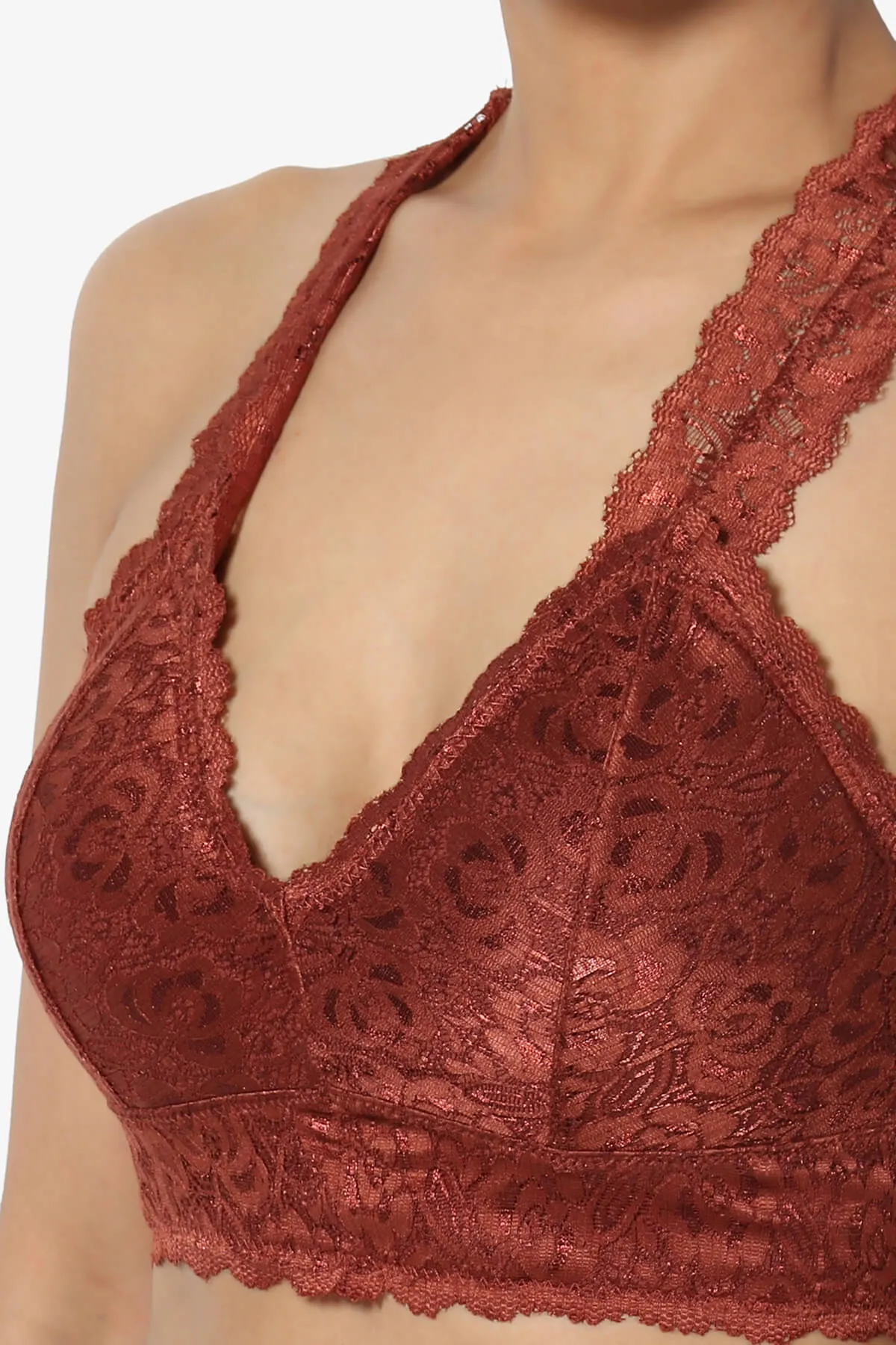 Baja Padded Lace Crop Tank Top