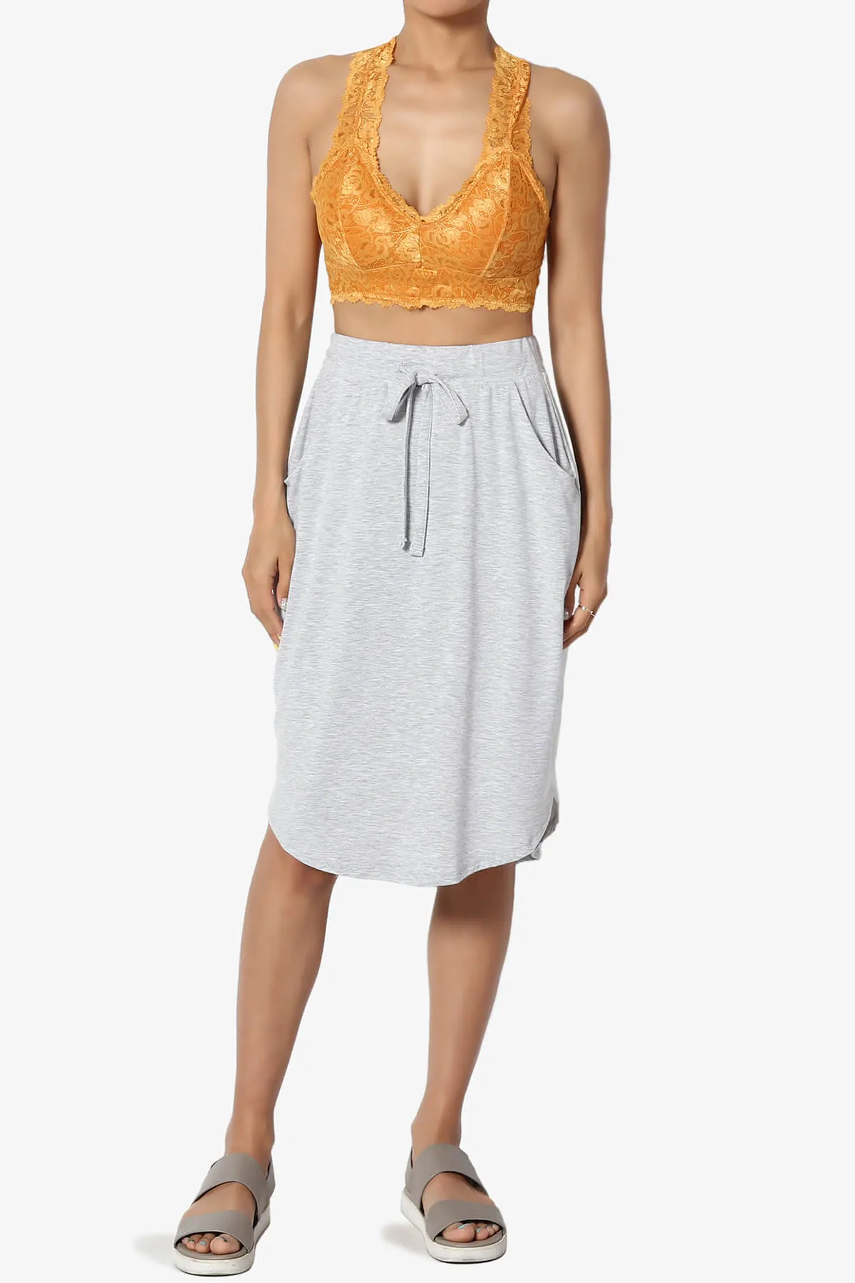 Baja Padded Lace Crop Tank Top