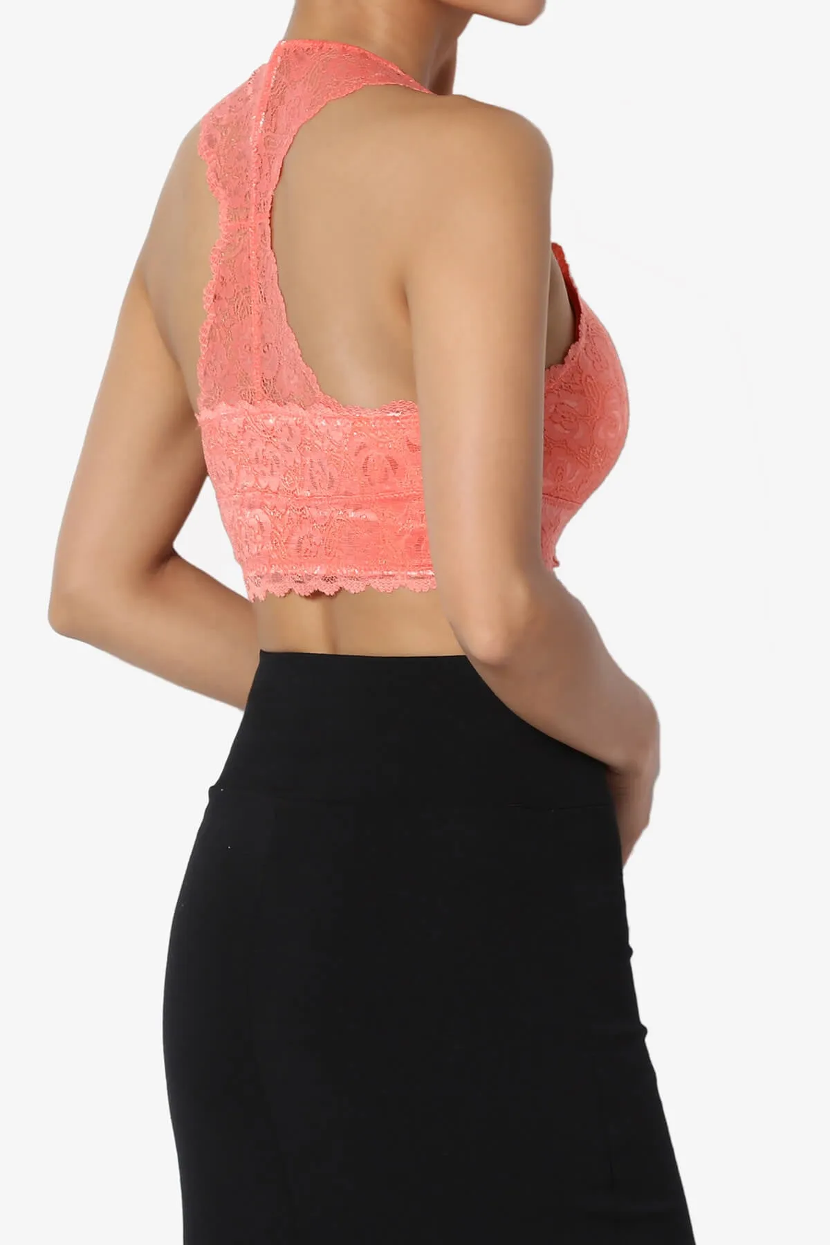 Baja Padded Lace Crop Tank Top