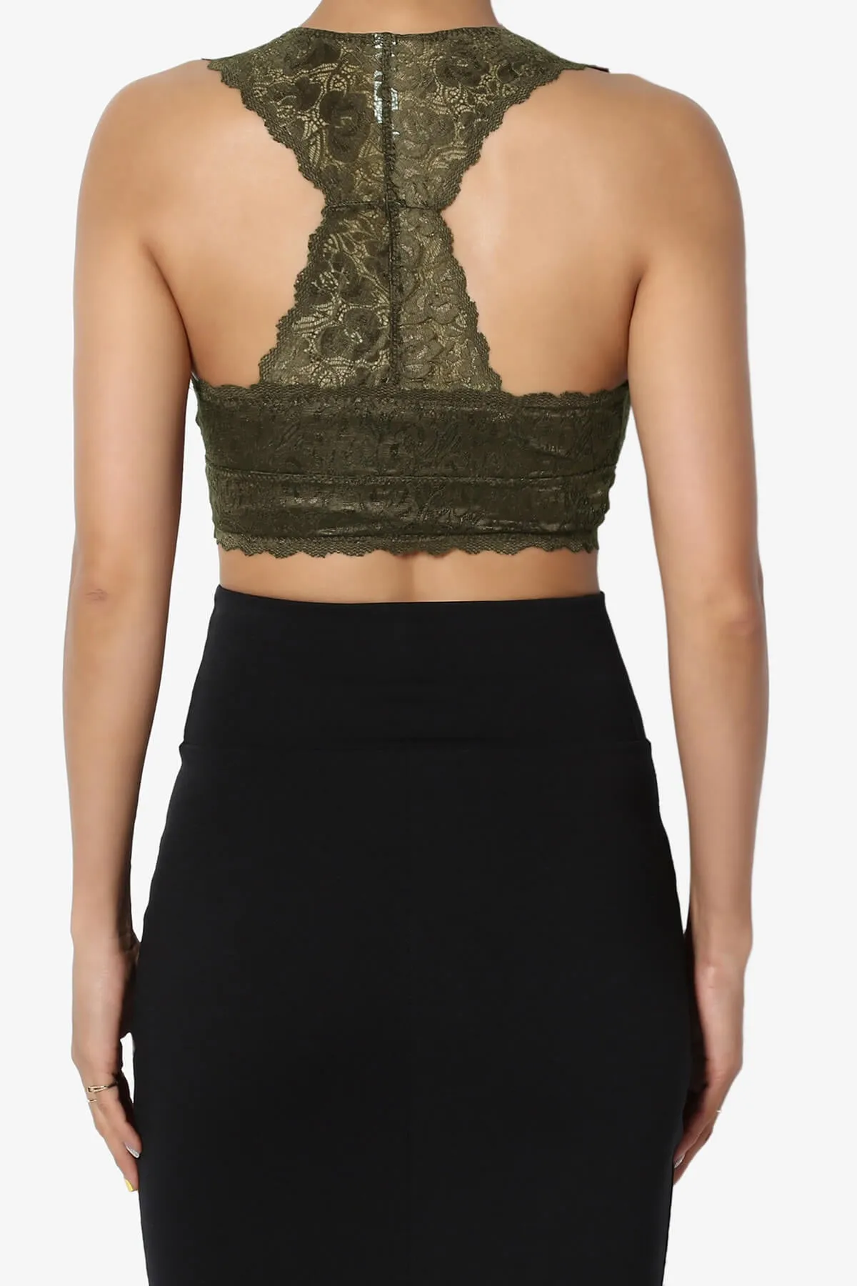 Baja Padded Lace Crop Tank Top