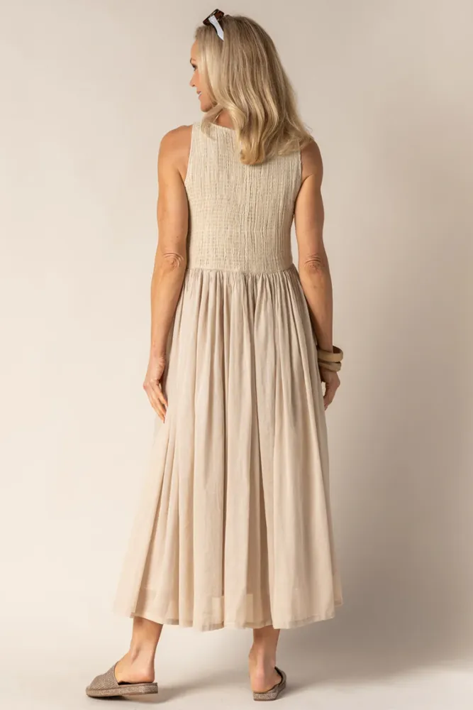 Beige Coraline Cotton Dress