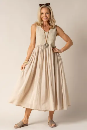 Beige Coraline Cotton Dress