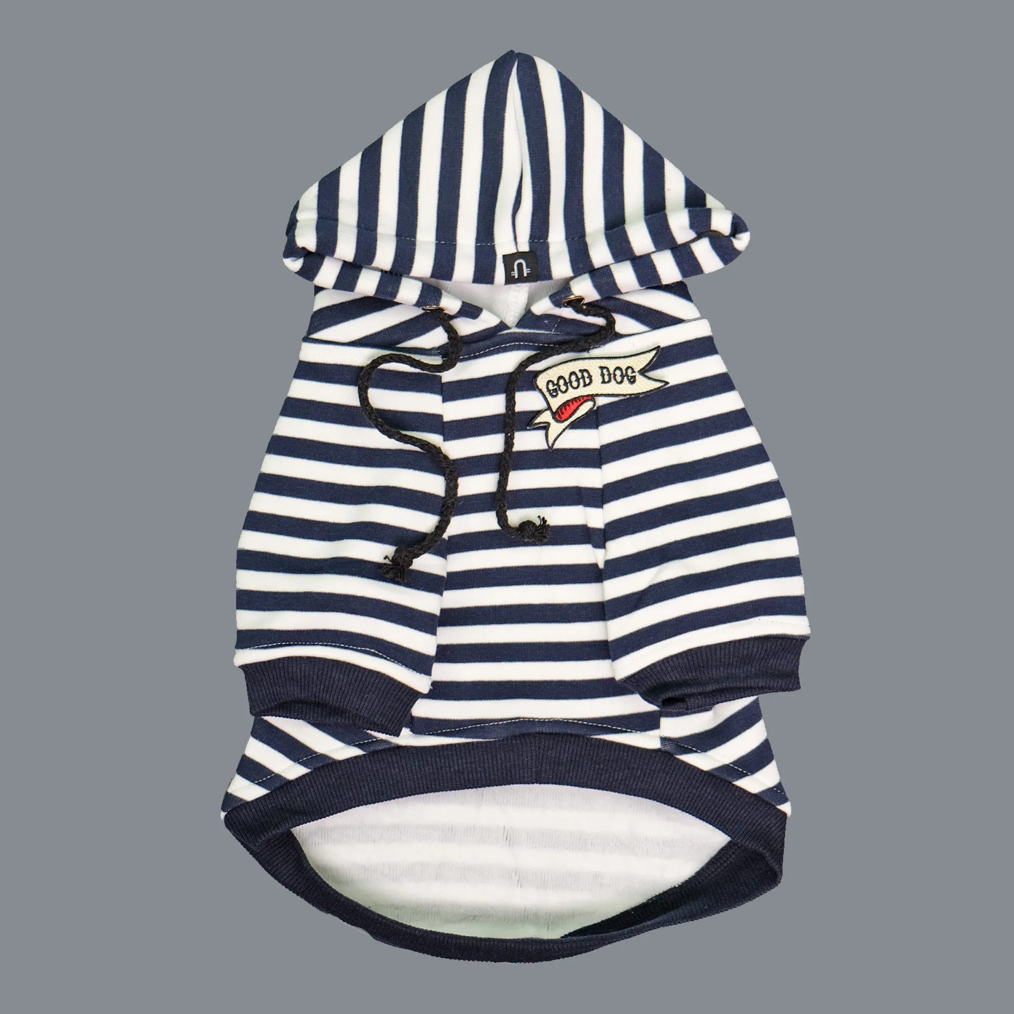 Best Mate Striped Dog Hoodie