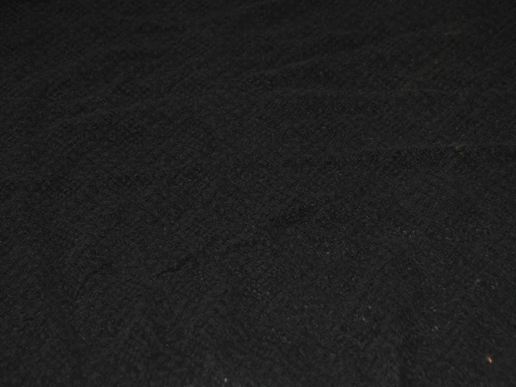 Black Floral Embroidered Net Fabric
