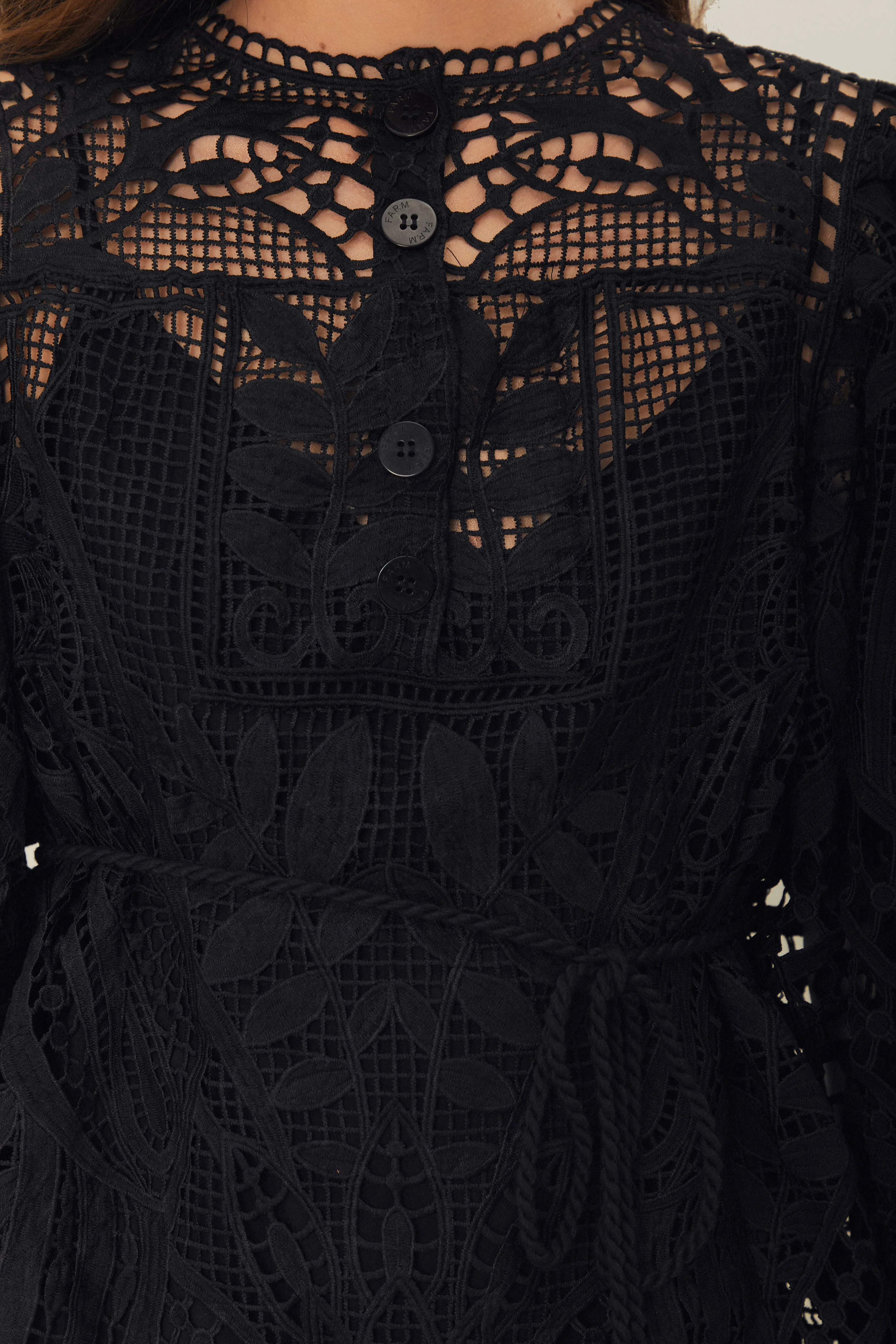 Black Guipire Blouse