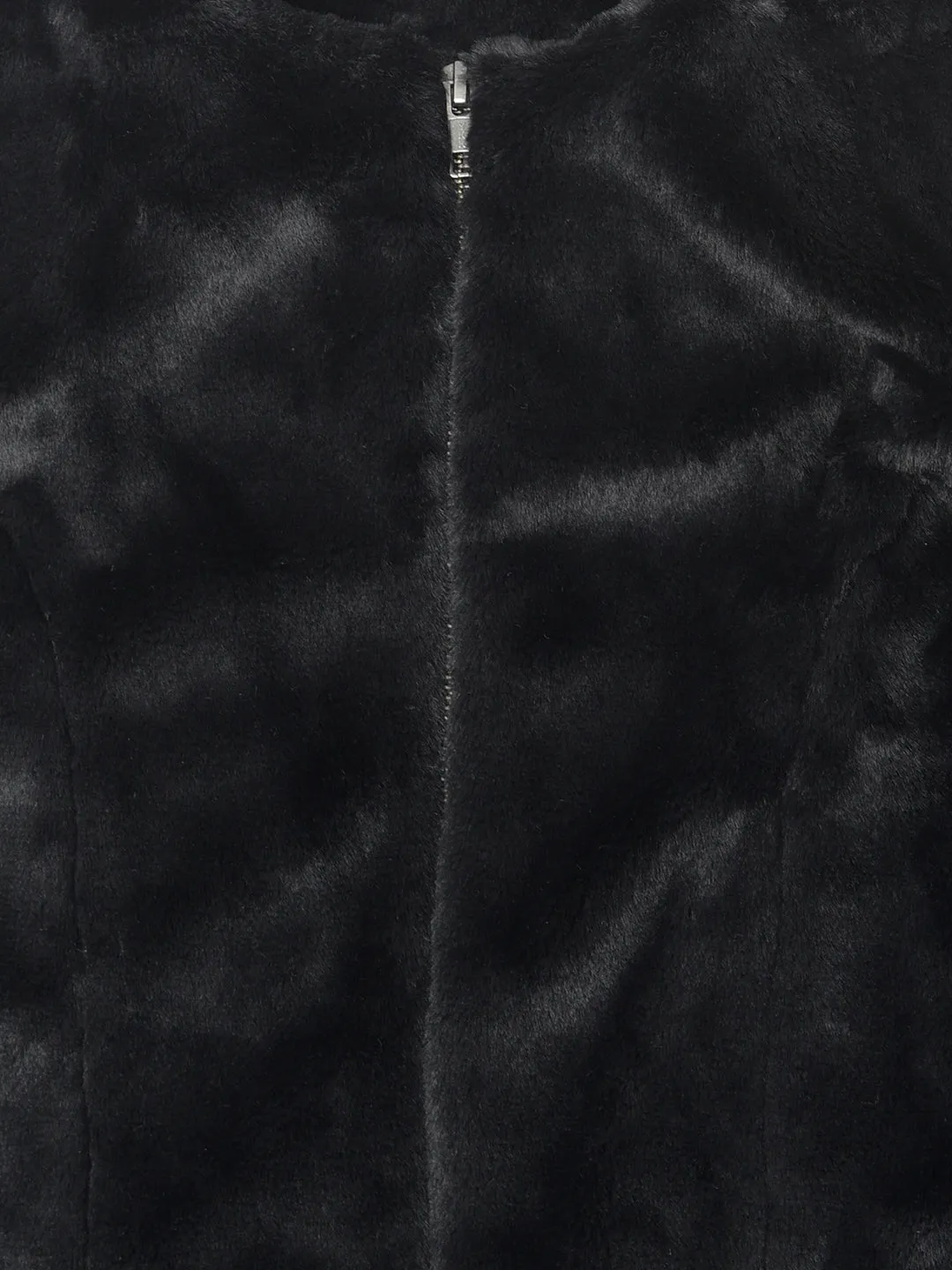 Black Round Neck Blazer
