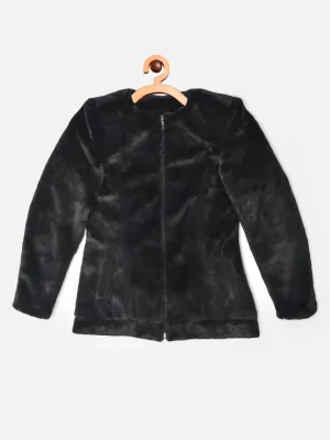 Black Round Neck Blazer