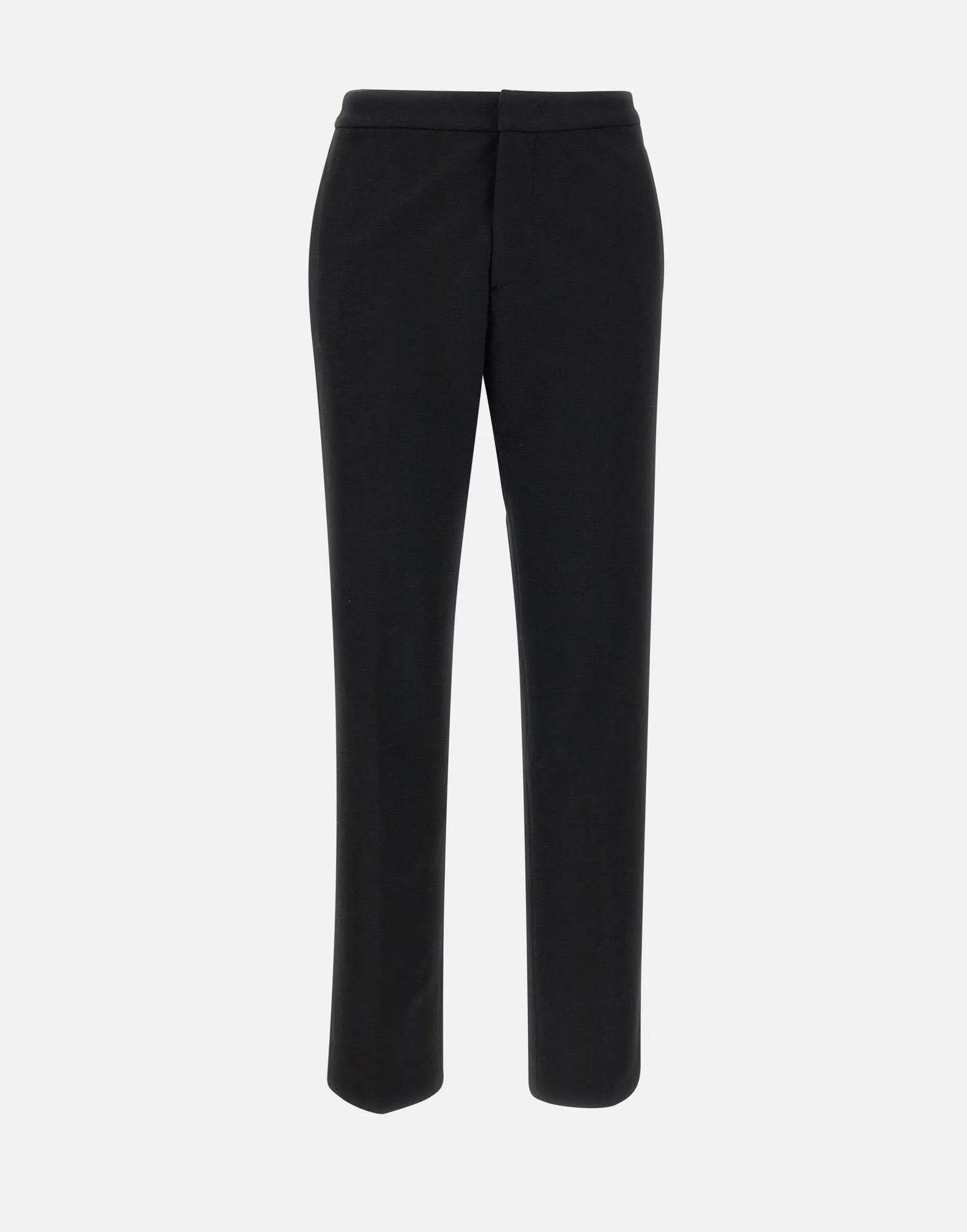 Black Viscose Blend Slim Fit Trousers