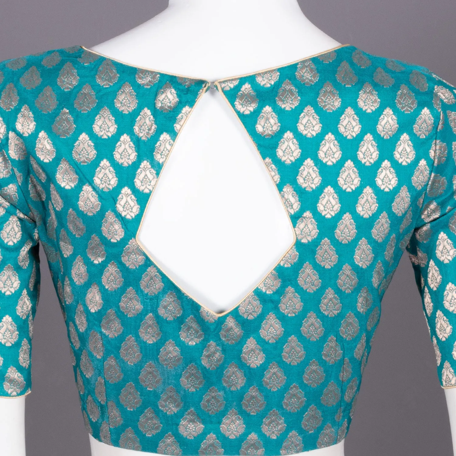 Blue Banarasi Silk Blouse 10073465