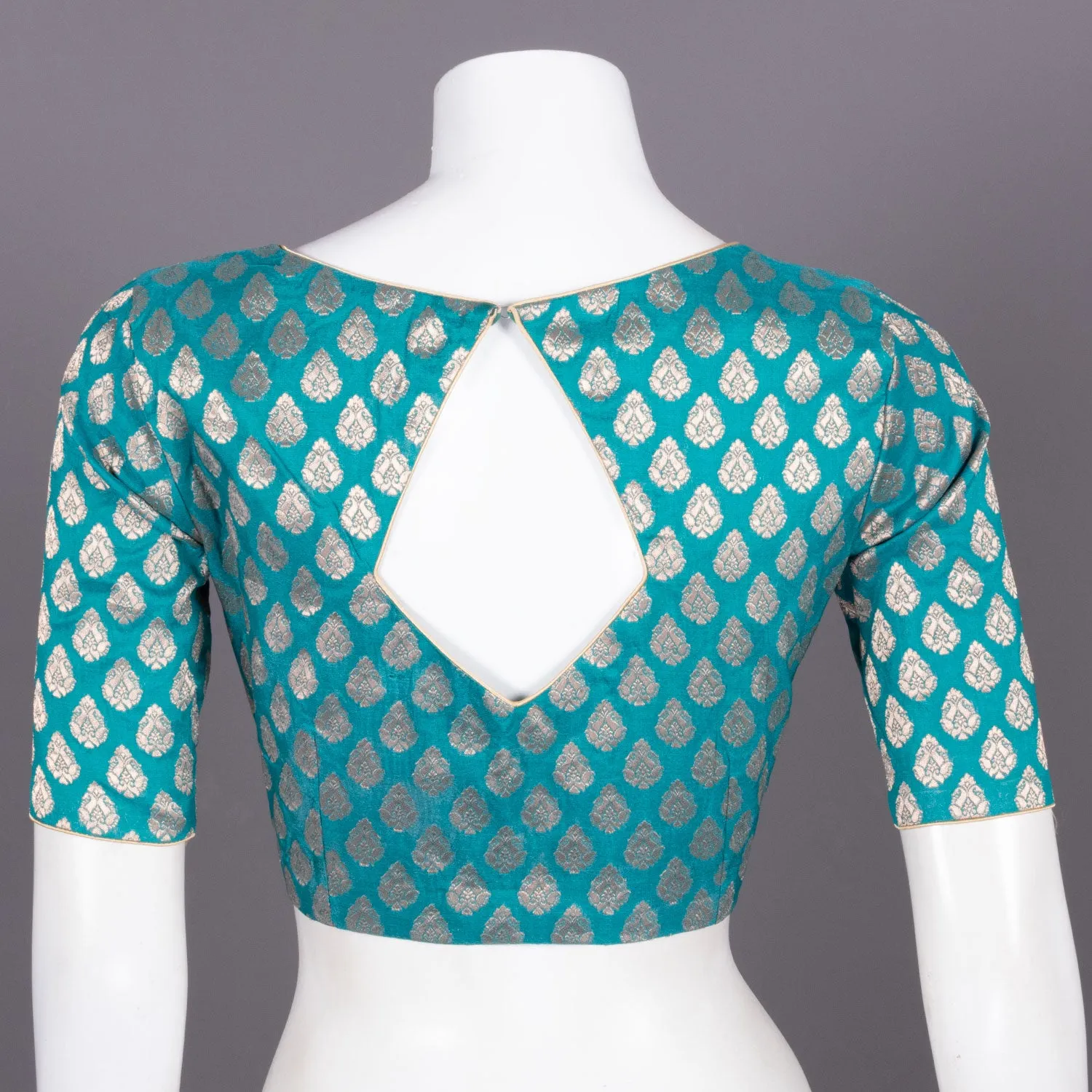 Blue Banarasi Silk Blouse 10073465