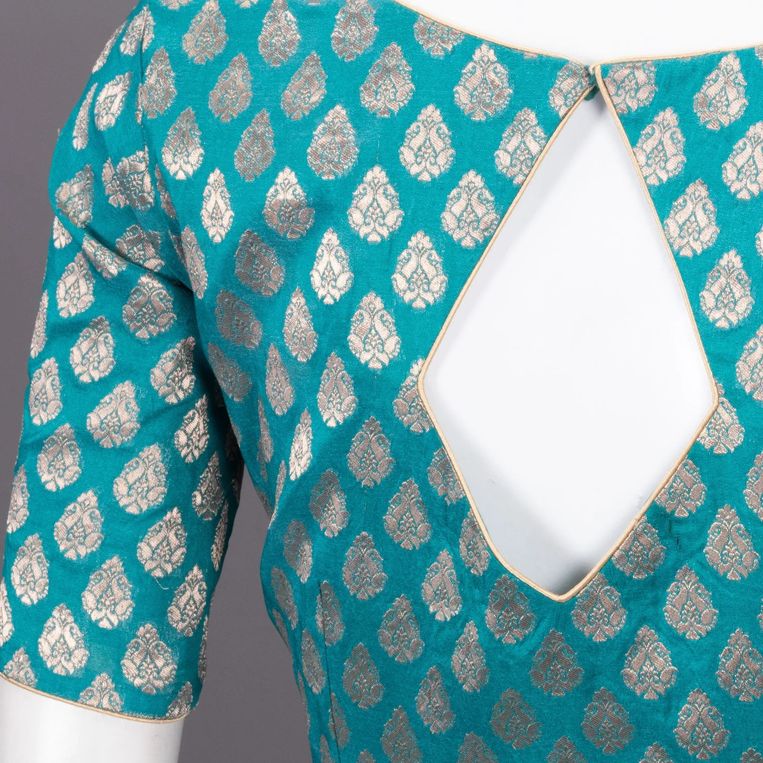 Blue Banarasi Silk Blouse 10073466