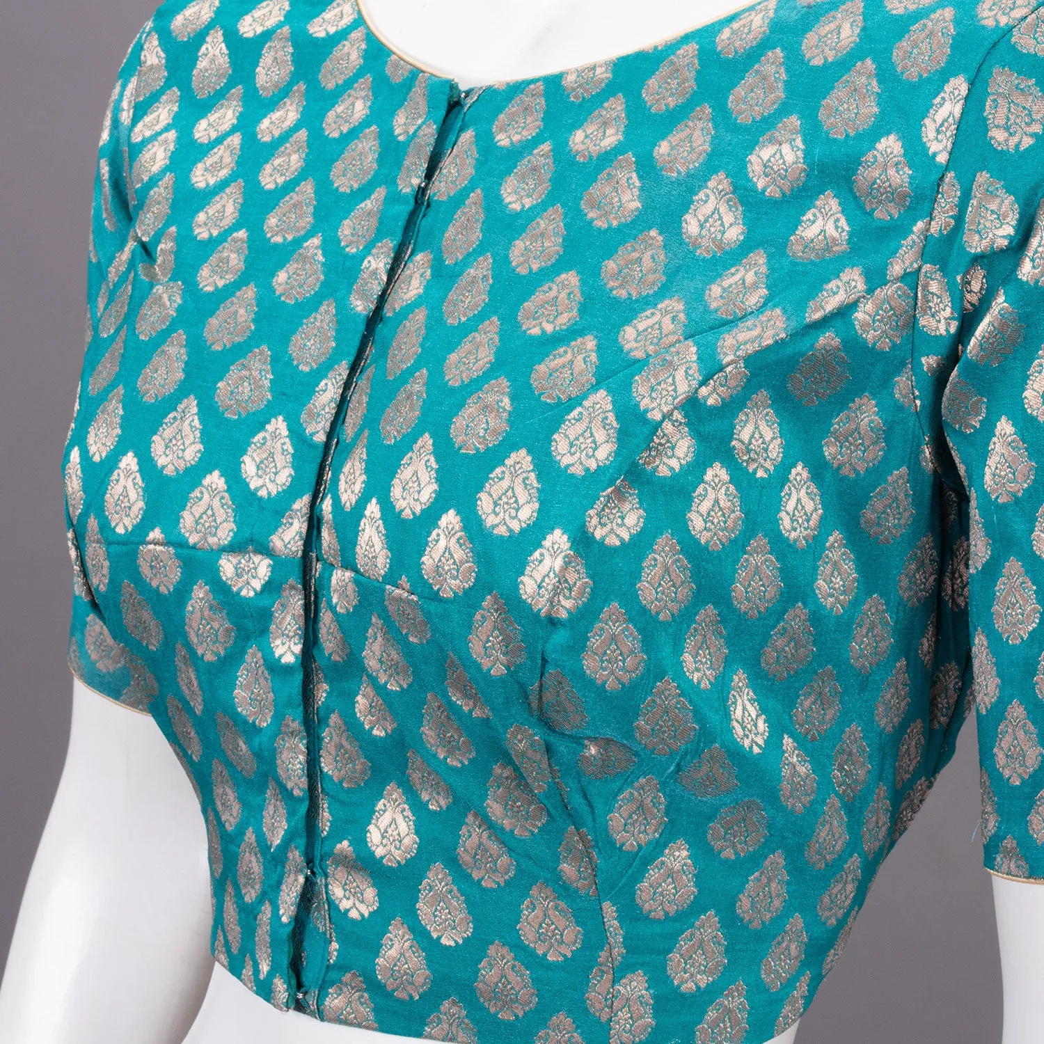 Blue Banarasi Silk Blouse 10073466