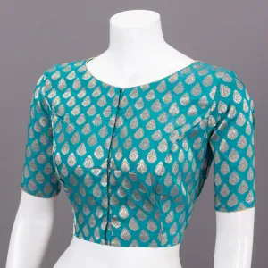 Blue Banarasi Silk Blouse 10073466