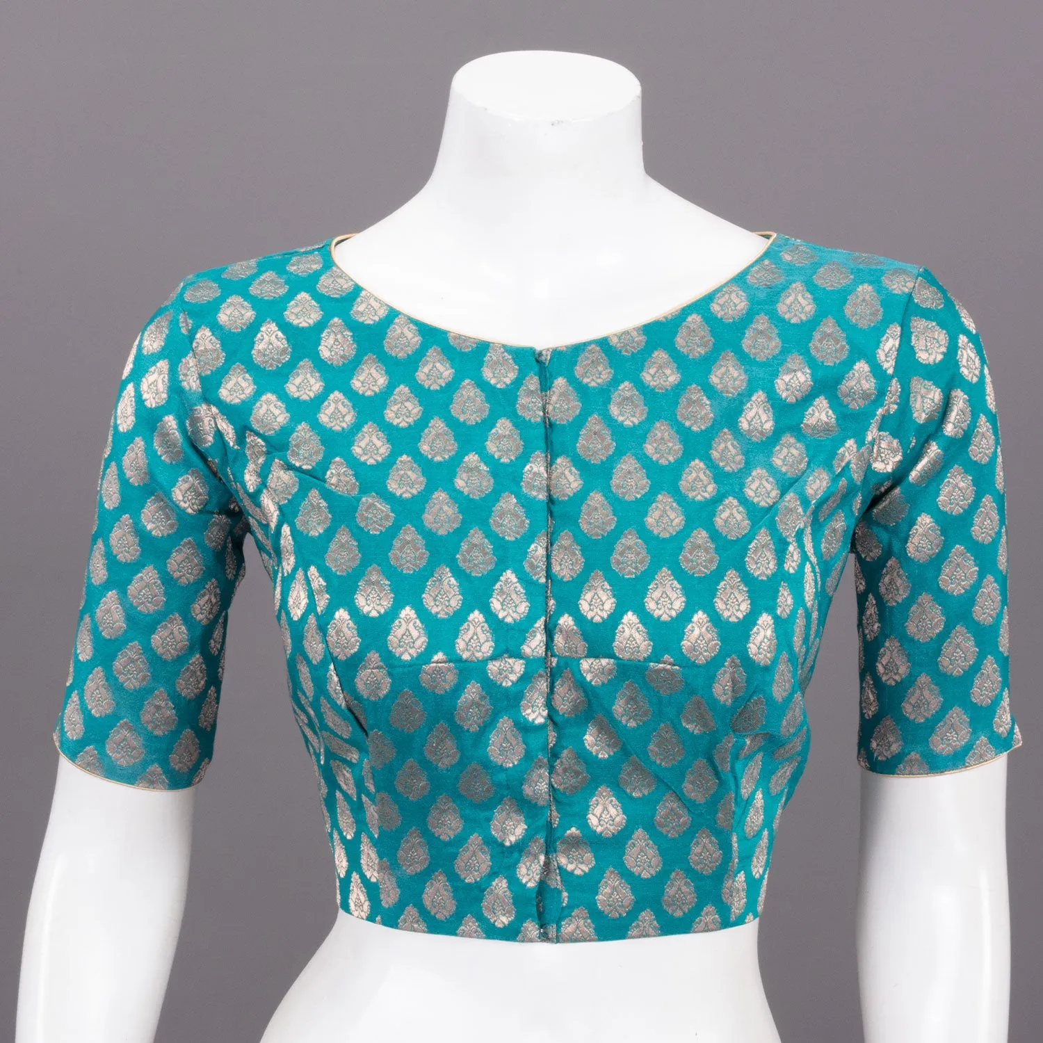 Blue Banarasi Silk Blouse 10073466