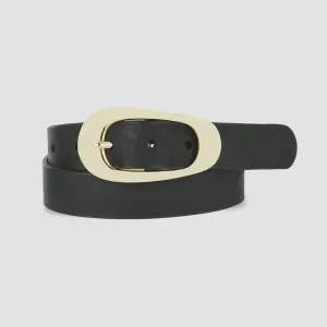 Brave Zya Belt in Black Bridle with gold