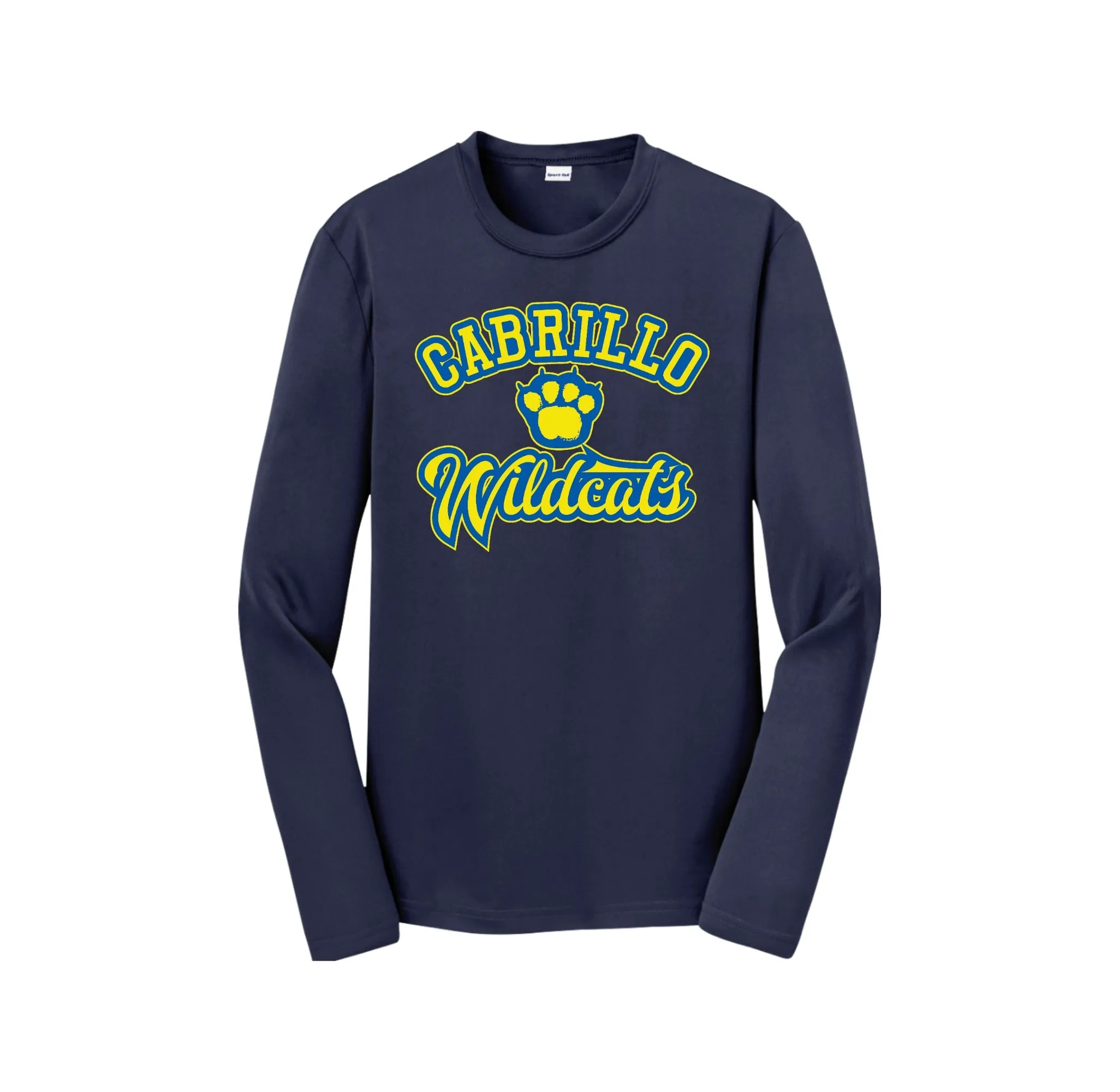 Cabrillo Elementary School Spirit Wear 2025 On-Demand-Youth Unisex Dri-Fit Long Sleeve Tee On-Demand Paw Middle Logo