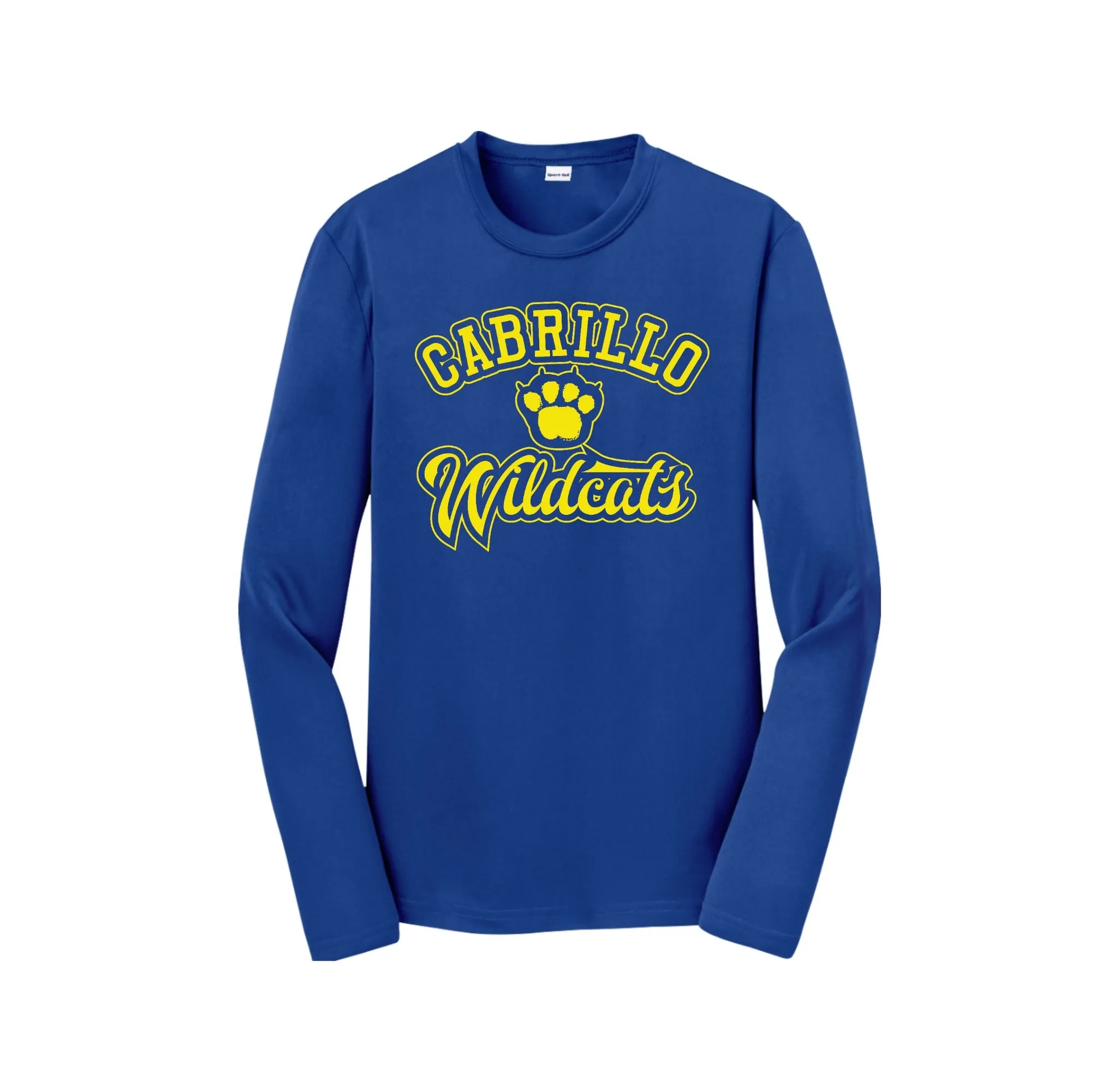 Cabrillo Elementary School Spirit Wear 2025 On-Demand-Youth Unisex Dri-Fit Long Sleeve Tee On-Demand Paw Middle Logo