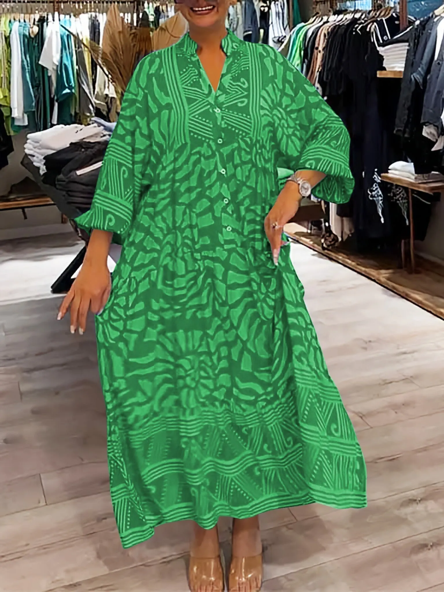 Calista® | Flowing Boho Print Dress