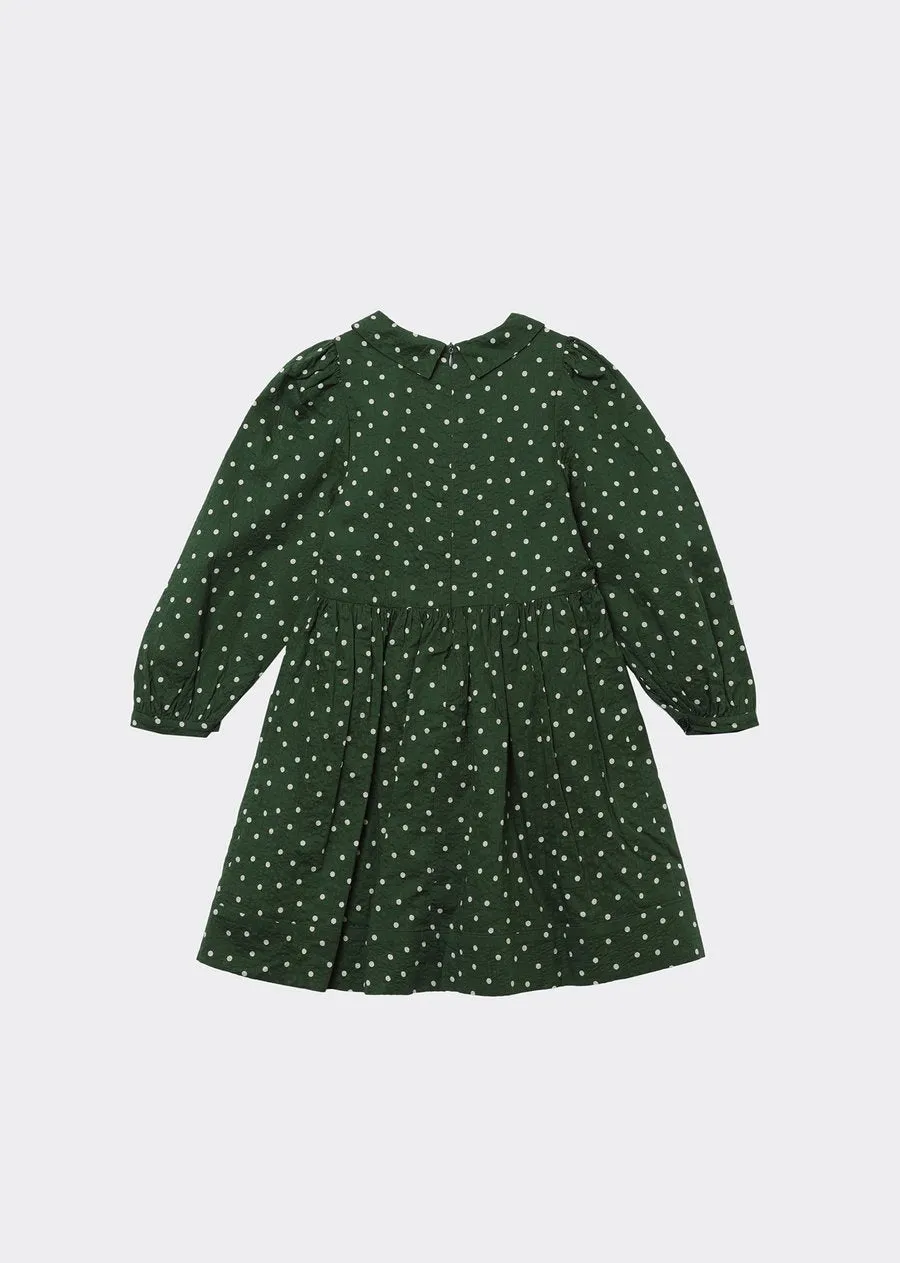 Caramel Earth Dress - Evergreen Spot - 4Y, 6Y