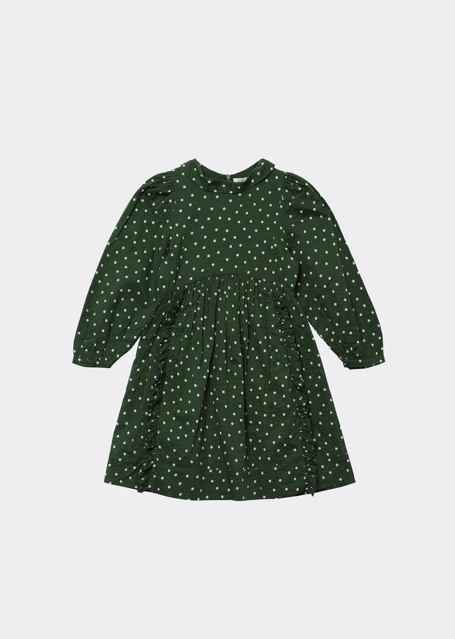 Caramel Earth Dress - Evergreen Spot - 4Y, 6Y