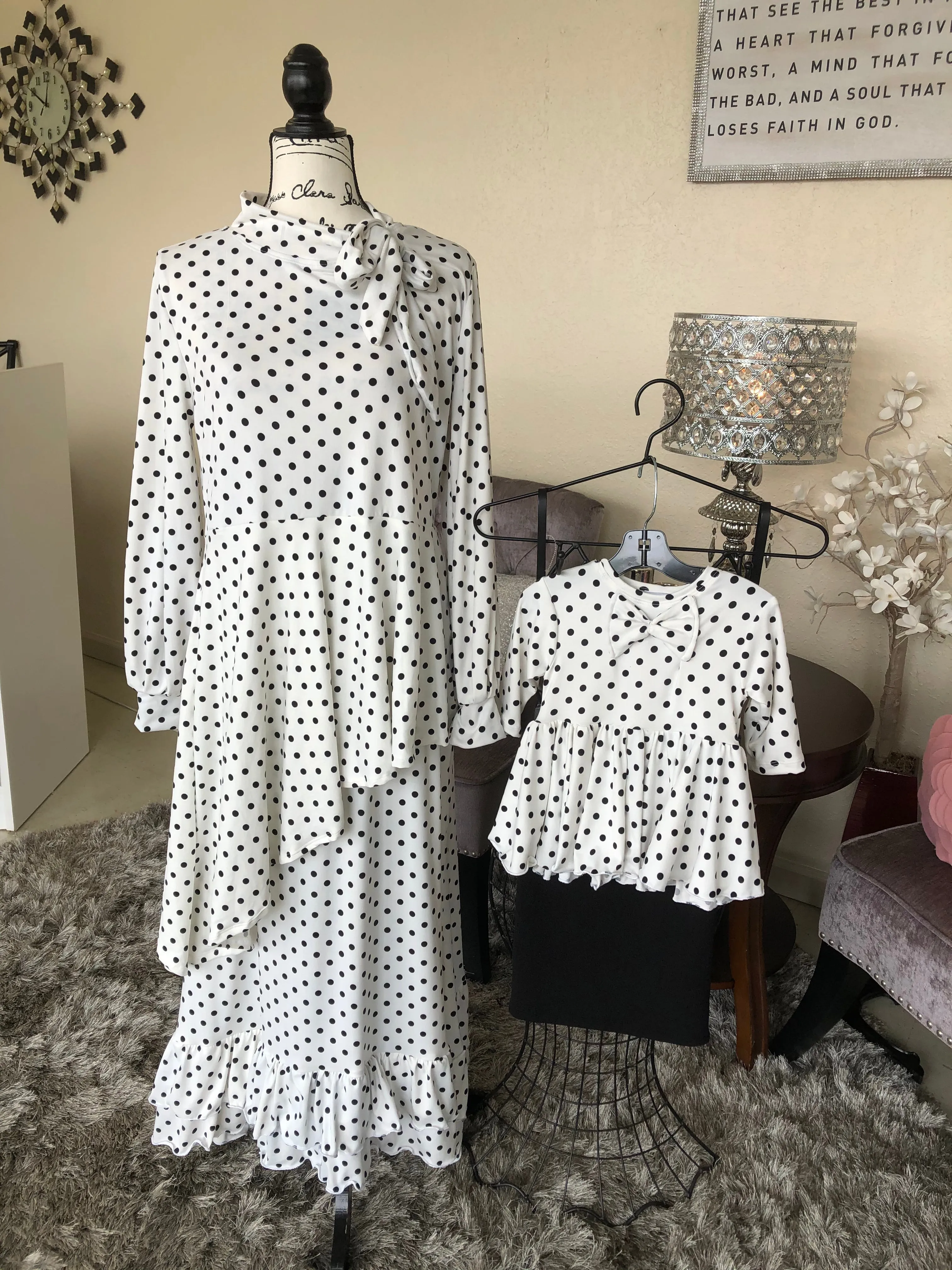 Cassidy White with Black Dots Skirt