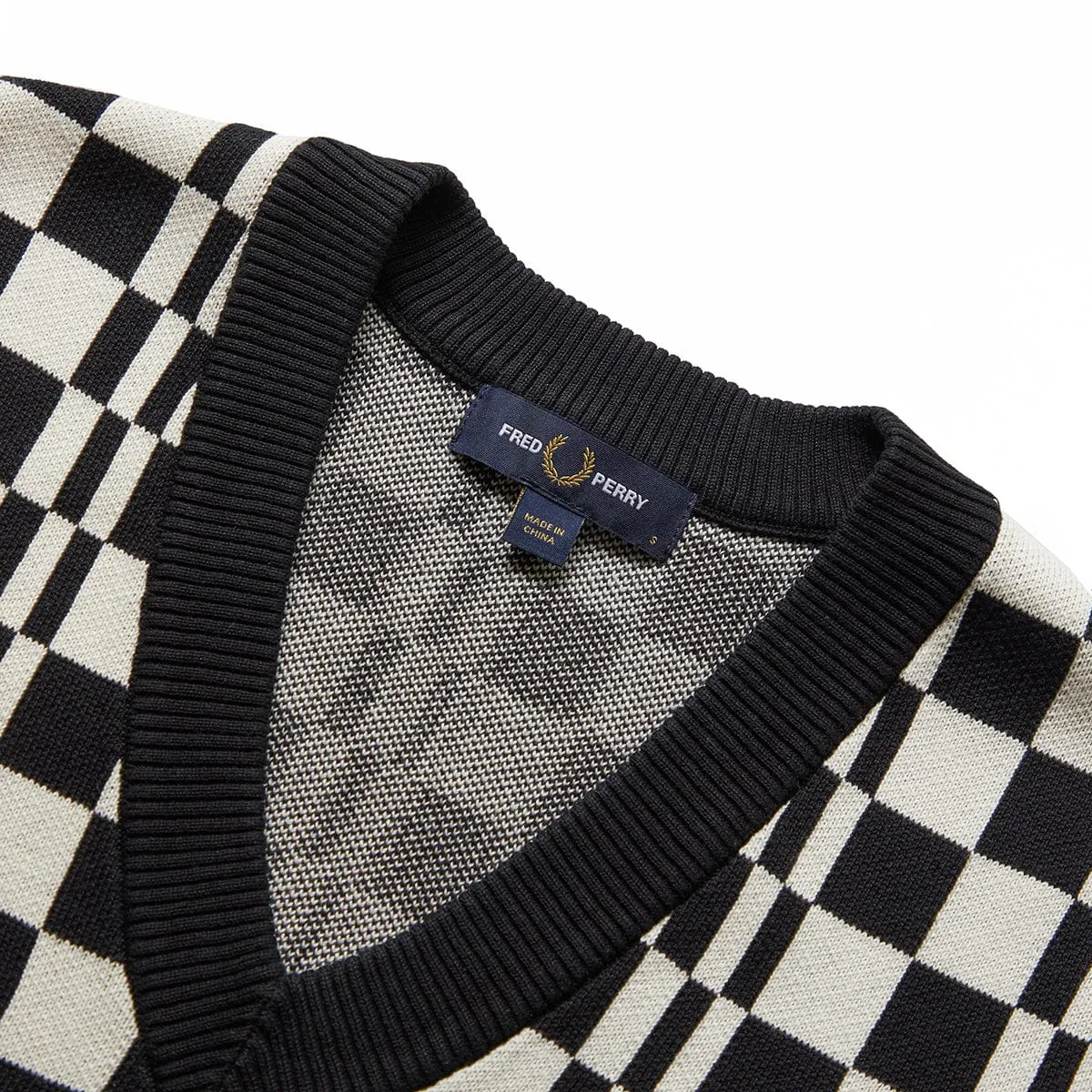 CHEQUERBOARD KNITTED TANK