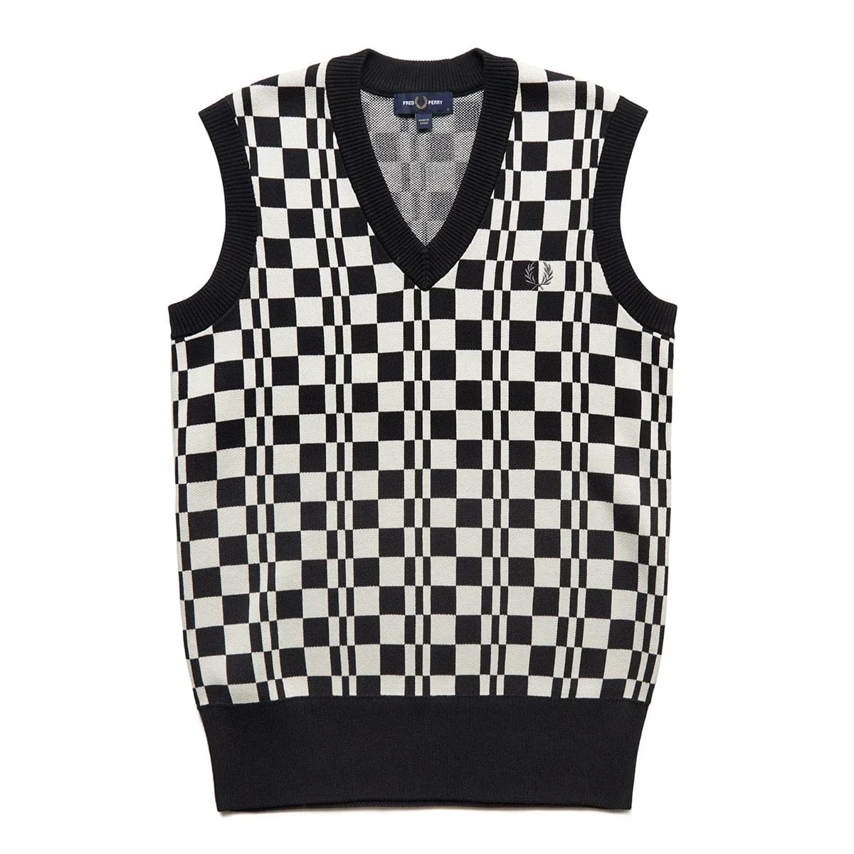 CHEQUERBOARD KNITTED TANK