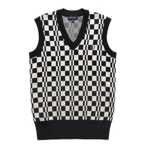 CHEQUERBOARD KNITTED TANK