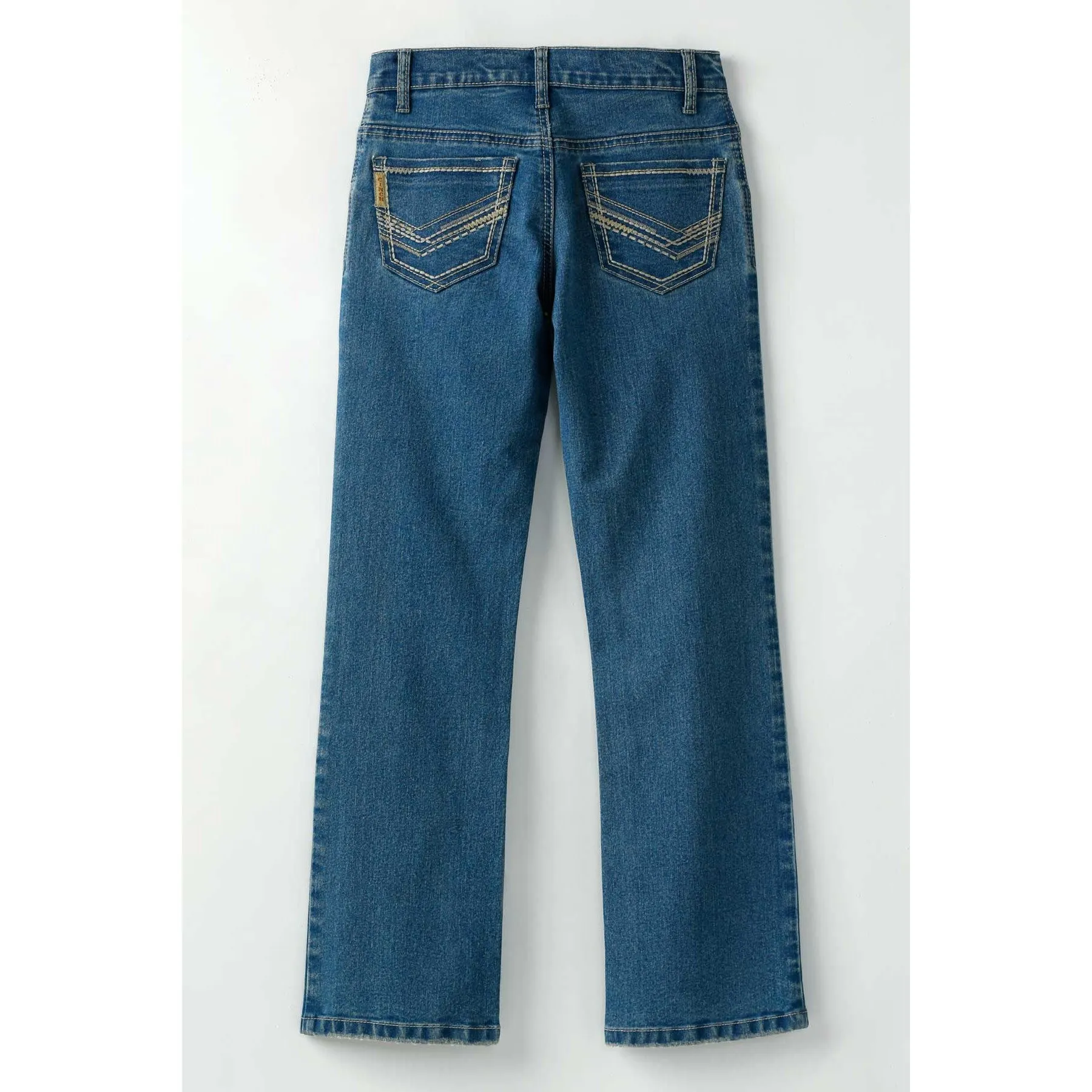 Cinch Boy's Medium Stone Wash Relaxed Bootcut Jeans - Indigo