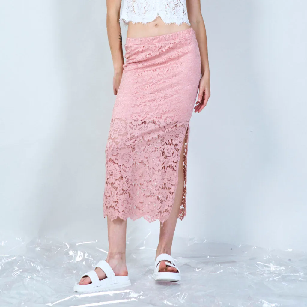 Classic lace maxi skirt wholesale
