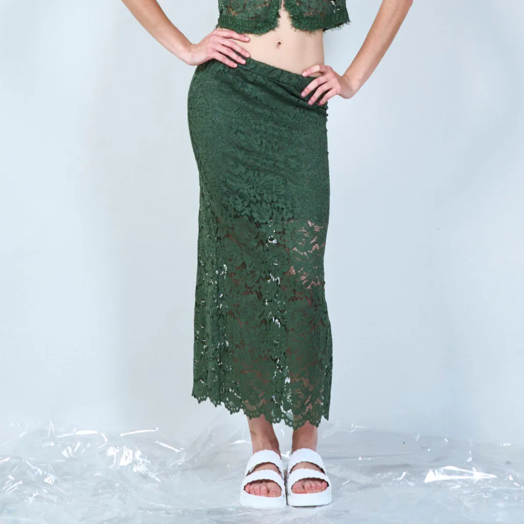 Classic lace maxi skirt wholesale