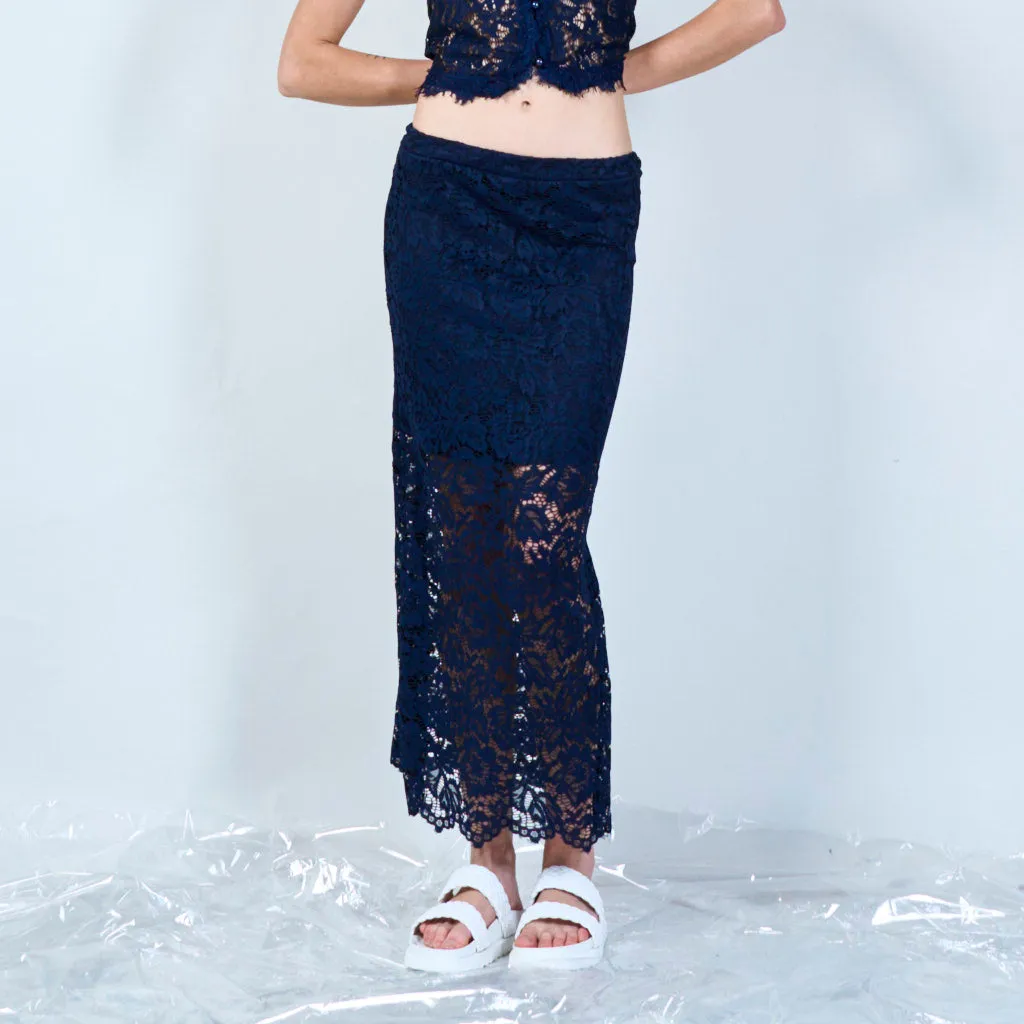 Classic lace maxi skirt wholesale