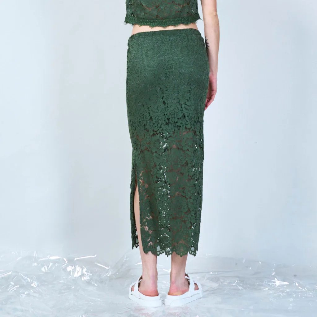 Classic lace maxi skirt wholesale