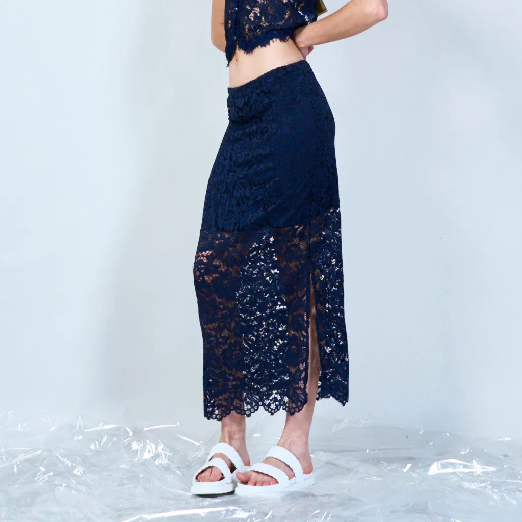 Classic lace maxi skirt wholesale
